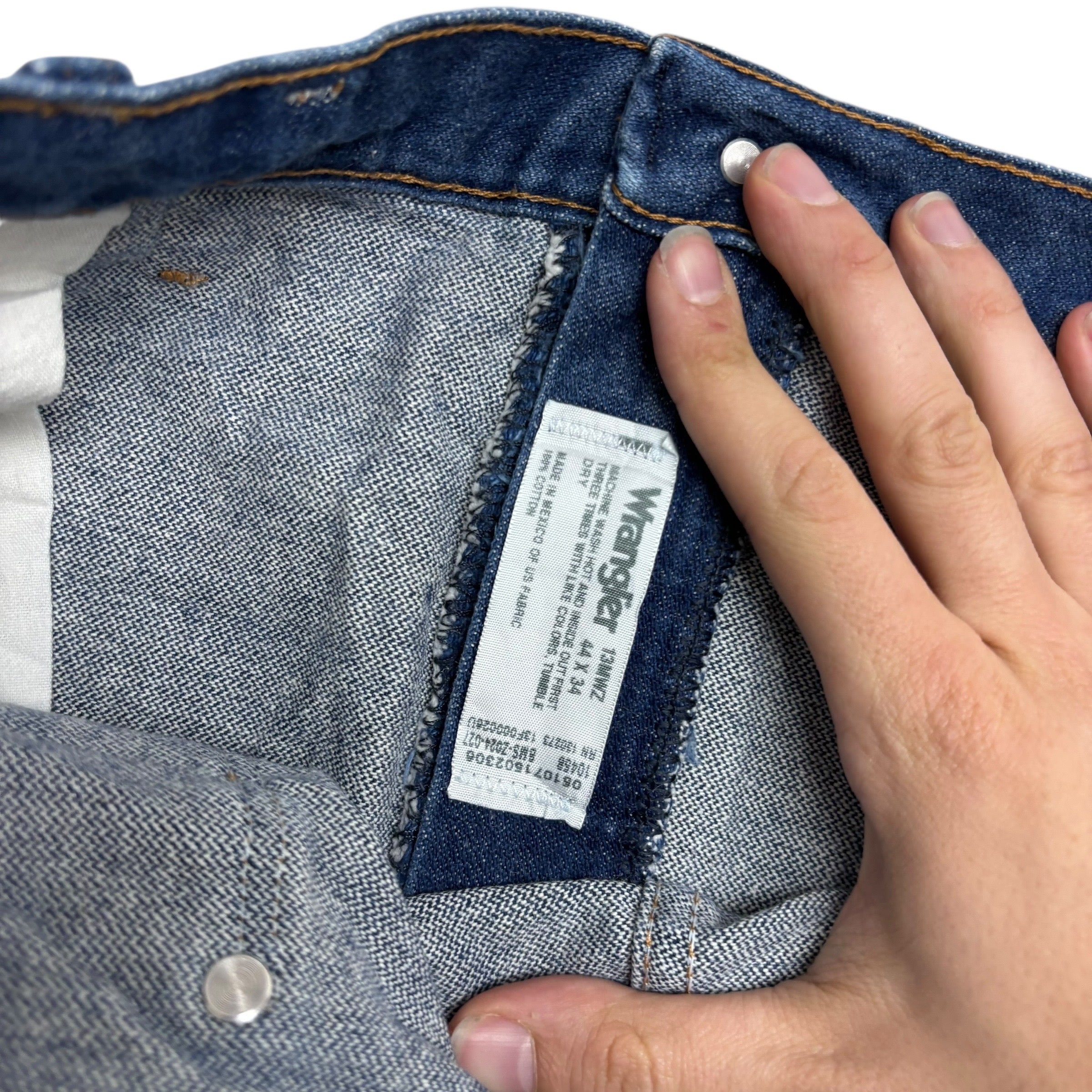 Wrangler Jeans Cowboy Cut W44 L34 Mens Dark Blue 13MWZ Original Fit Denim (E)