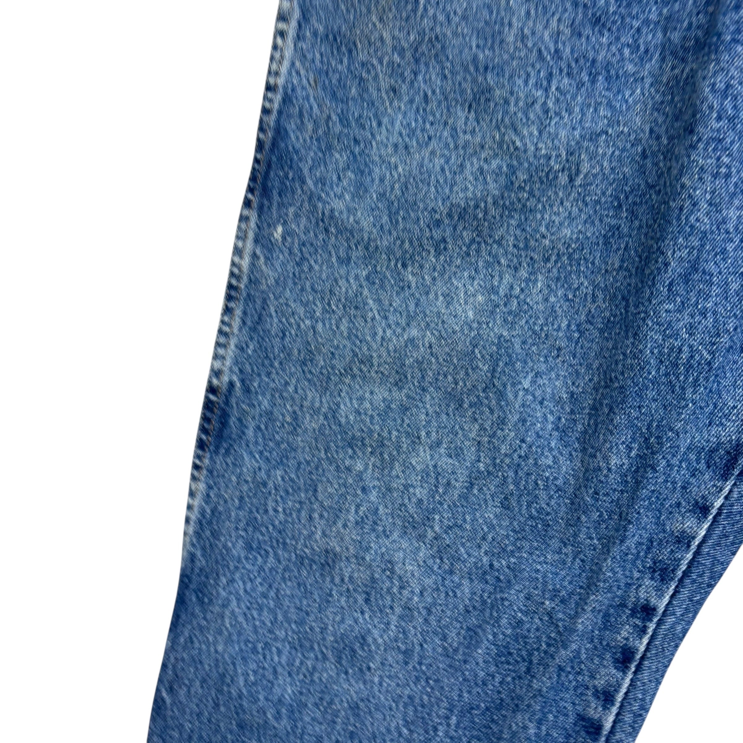 Wrangler Jeans W40 L29 Mens Mid Blue Baggy Relaxed Straight Fit Denim