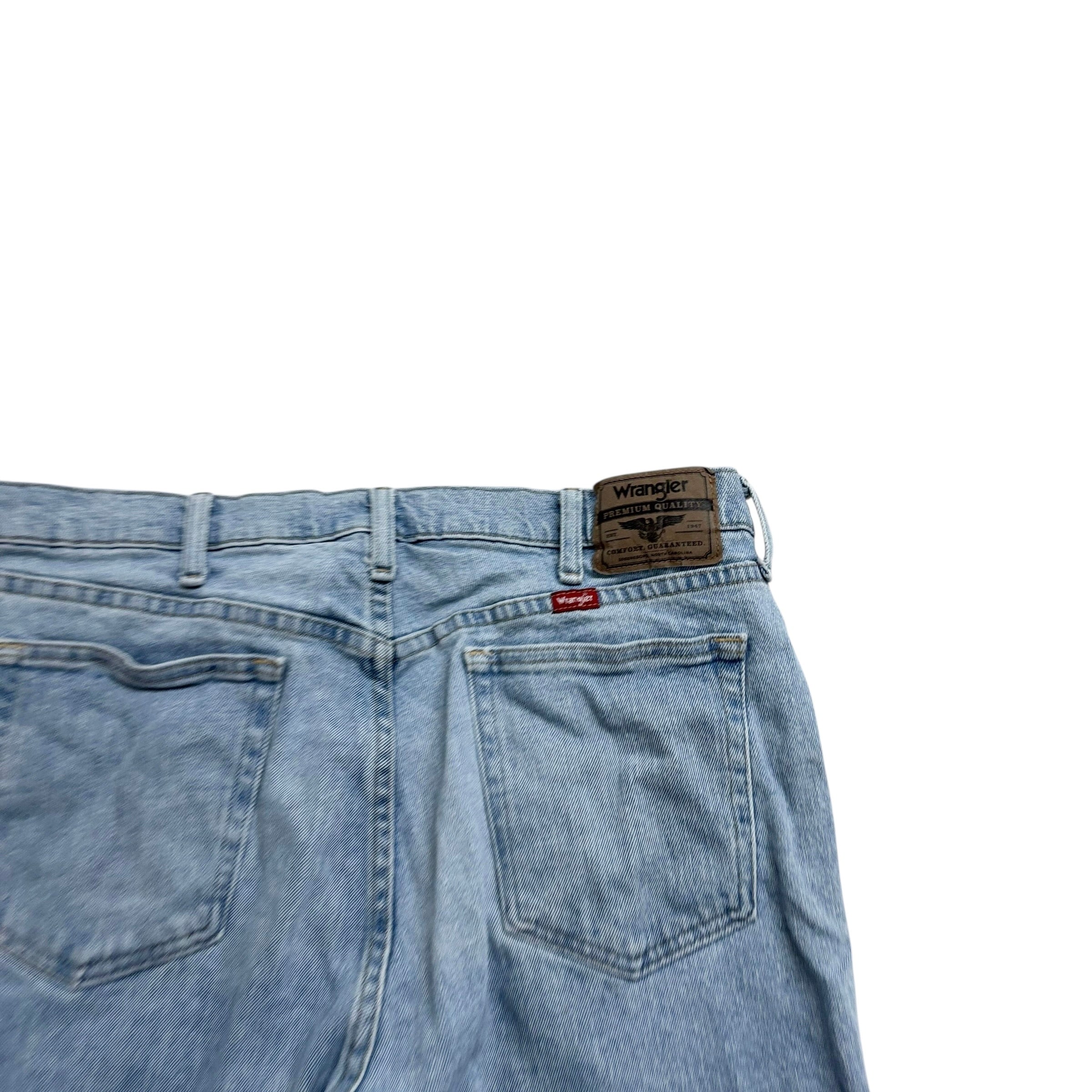 Wrangler Jorts W34 Mens Denim Shorts Light Blue Regular Fit Stretch