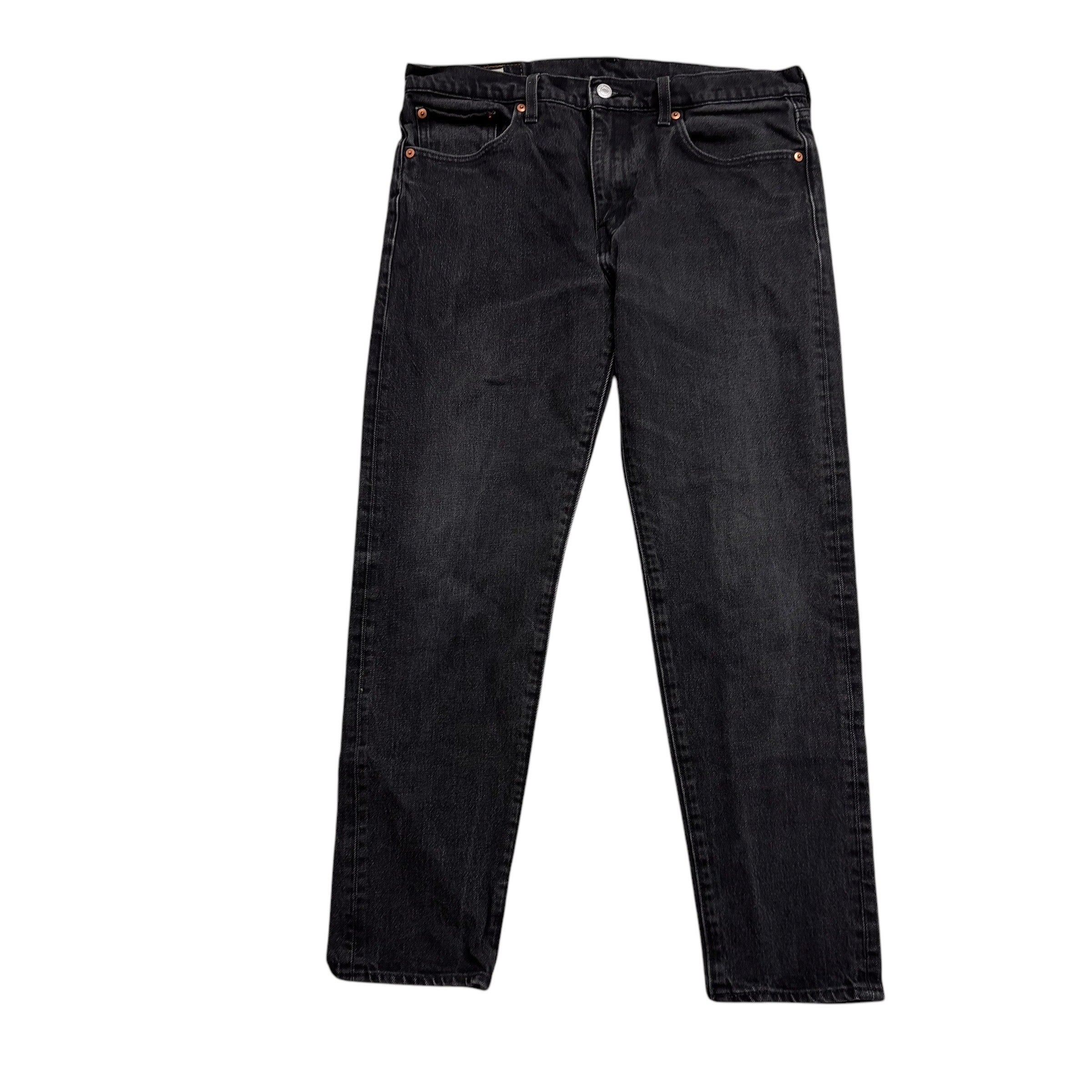 Levis Hi-Ball Jeans W33 Mens Black Regular Tapered Fit Stretch Premium Denim (E)