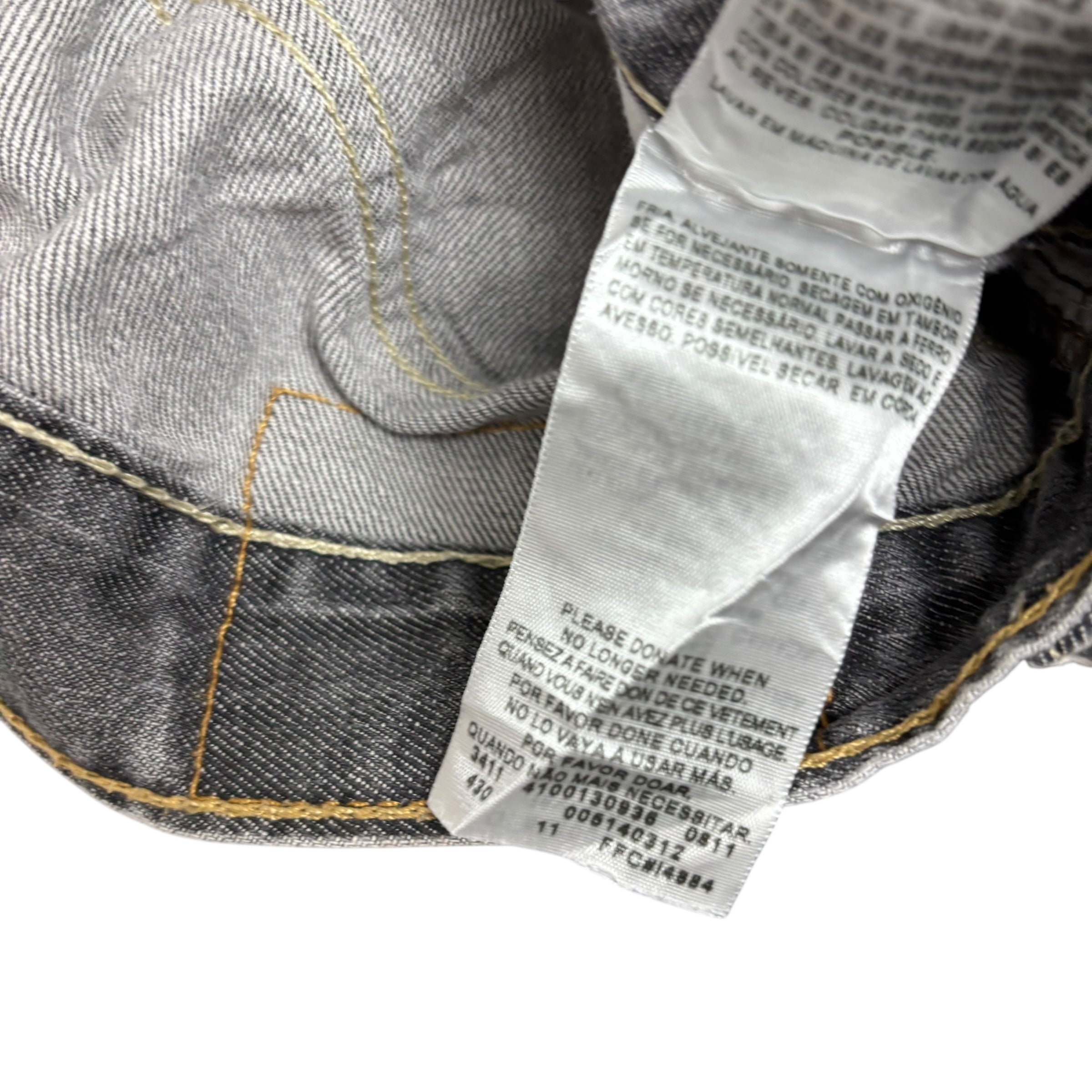 Levis 514 Jeans W32 L30 Mens Grey Regular Straight Fit Vintage Denim