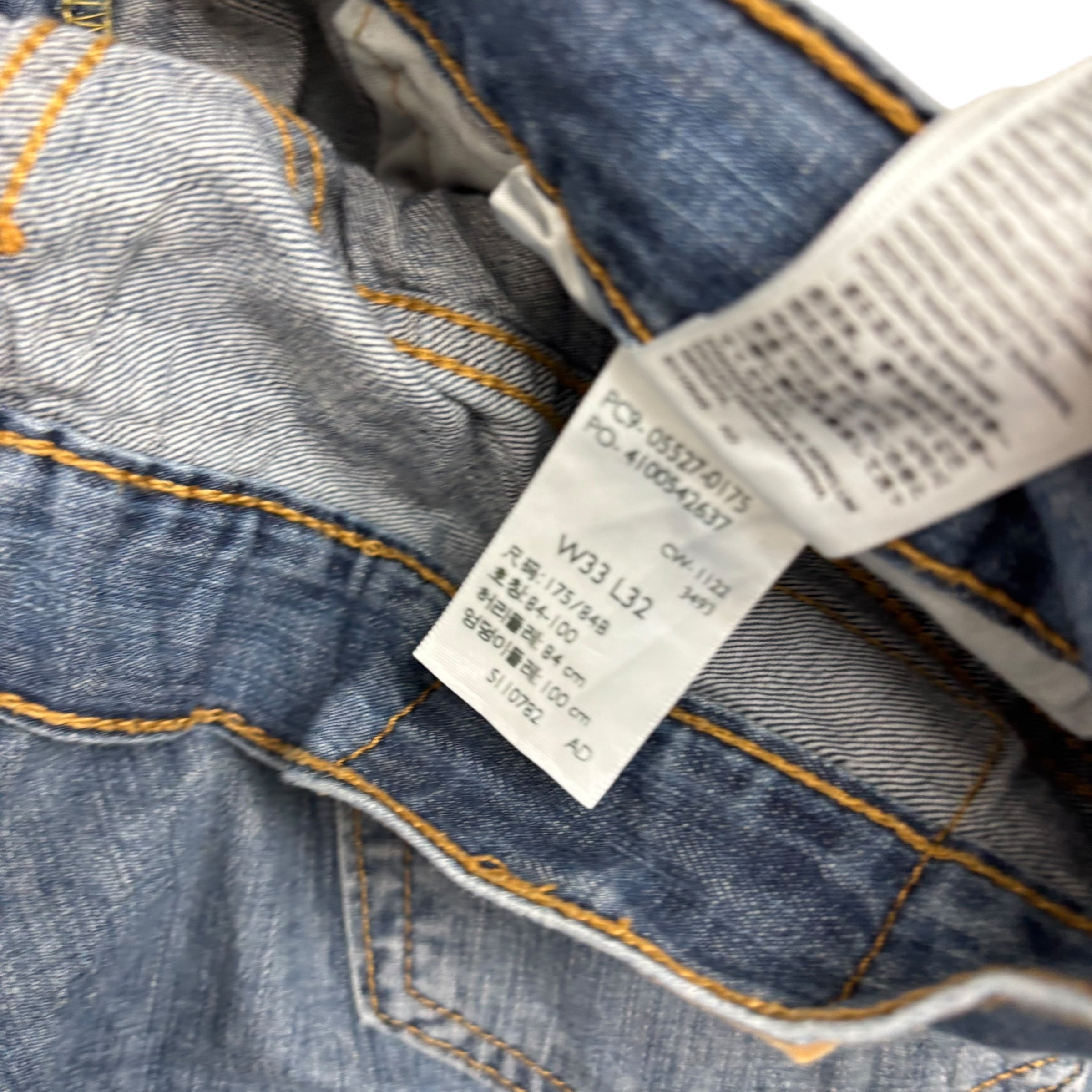 Levis 527 Jeans W33 L32 Mens Mid Blue Slim Bootcut Fit Denim (E)