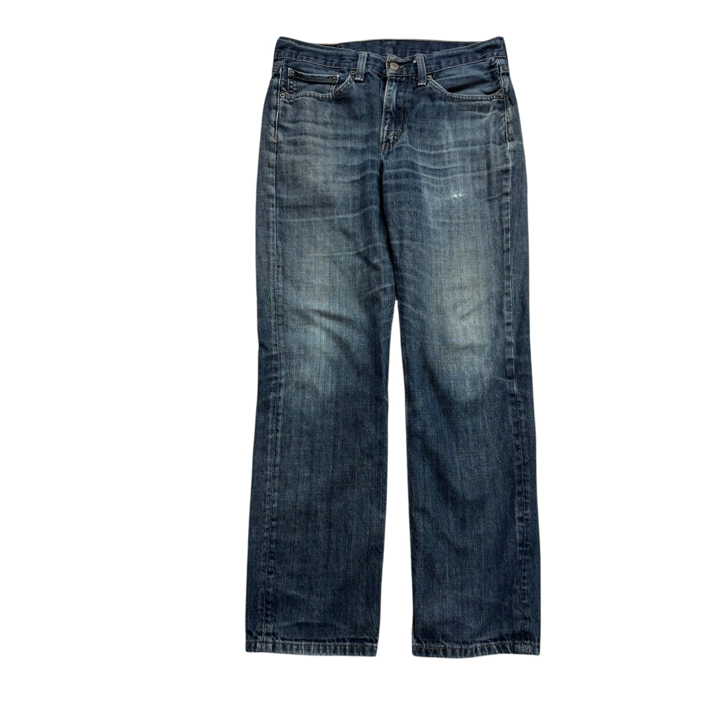 Levis 514 Jeans W32 L32 Mens Dark Blue Regular Straight Fit Denim (F)