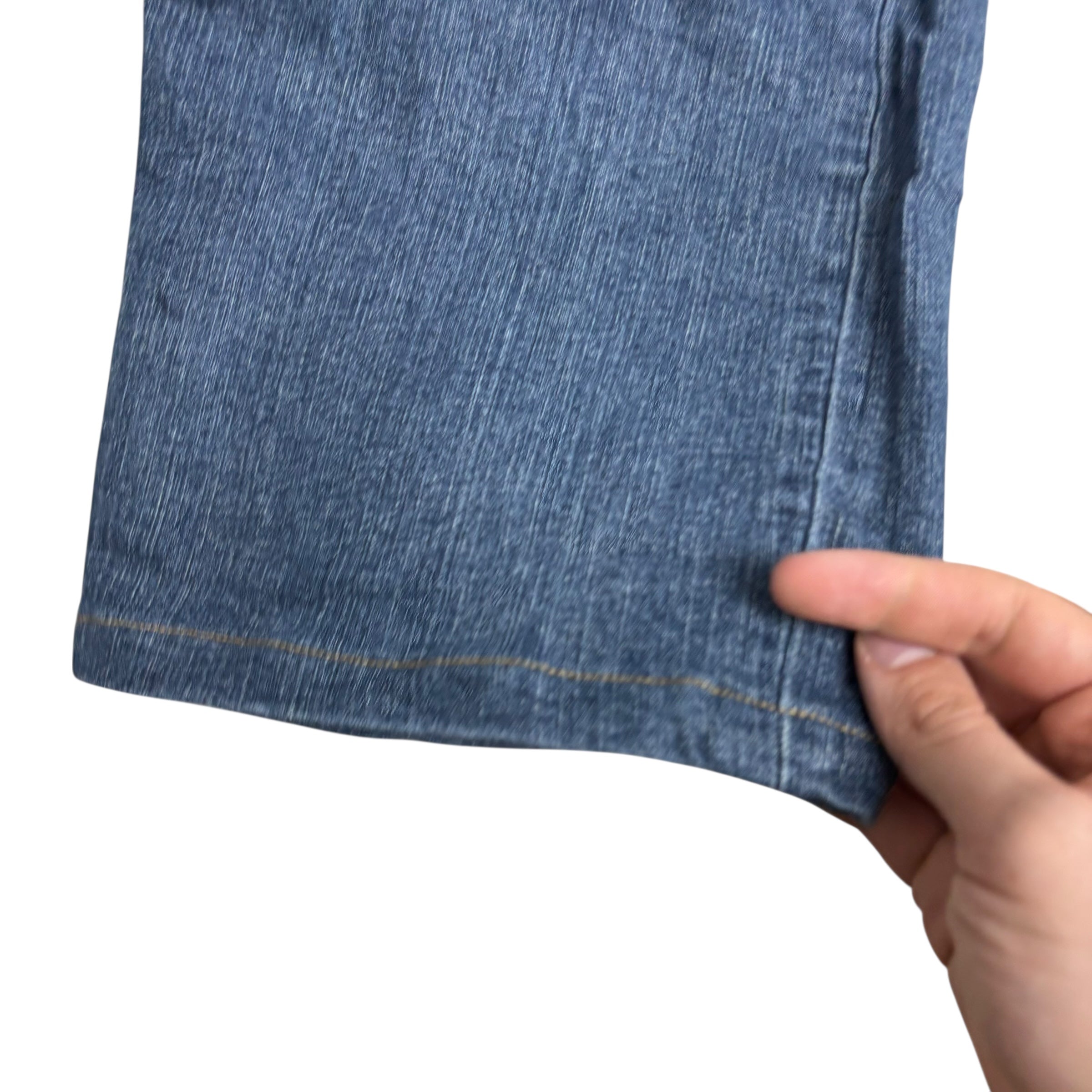 Lee Jeans W52 L27 Mens Mid Blue Regular Tapered Fit Stretch Denim (E)