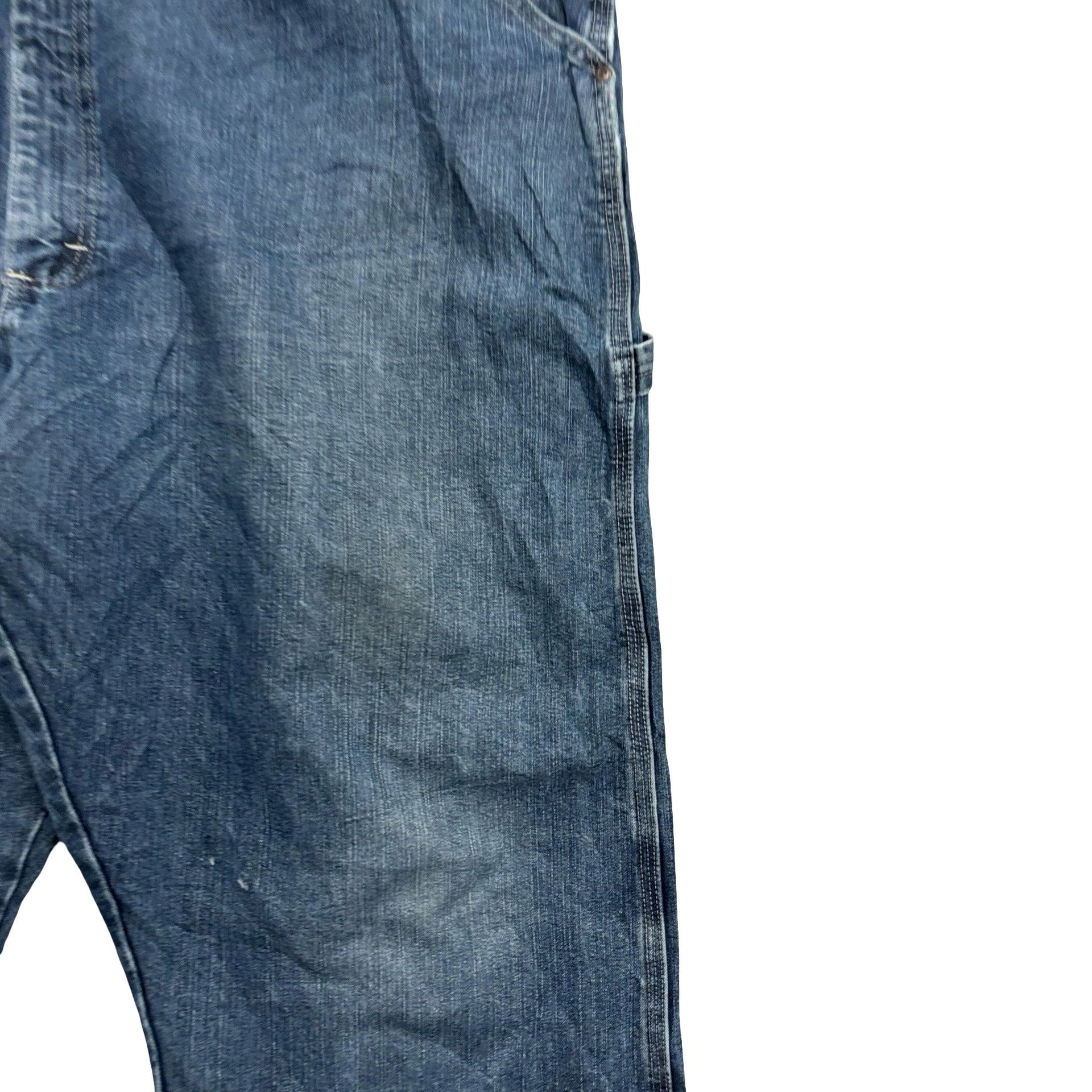 Wrangler Carpenter Jeans W46 L30 Mens Dark Blue Baggy Relaxed Fit Denim