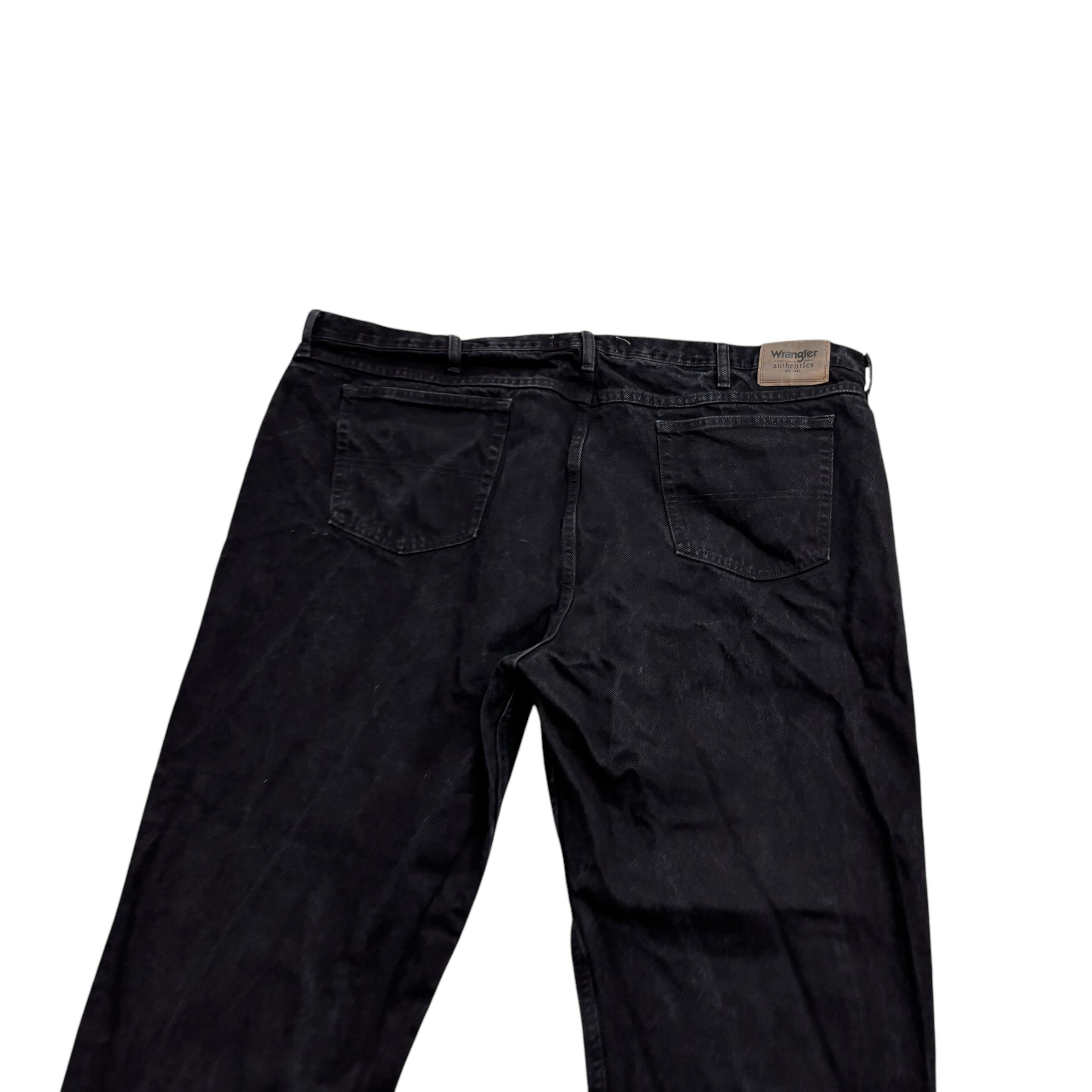 Wrangler Jeans W50 L32 Mens Black Relaxed Straight Fit Baggy Denim (E)