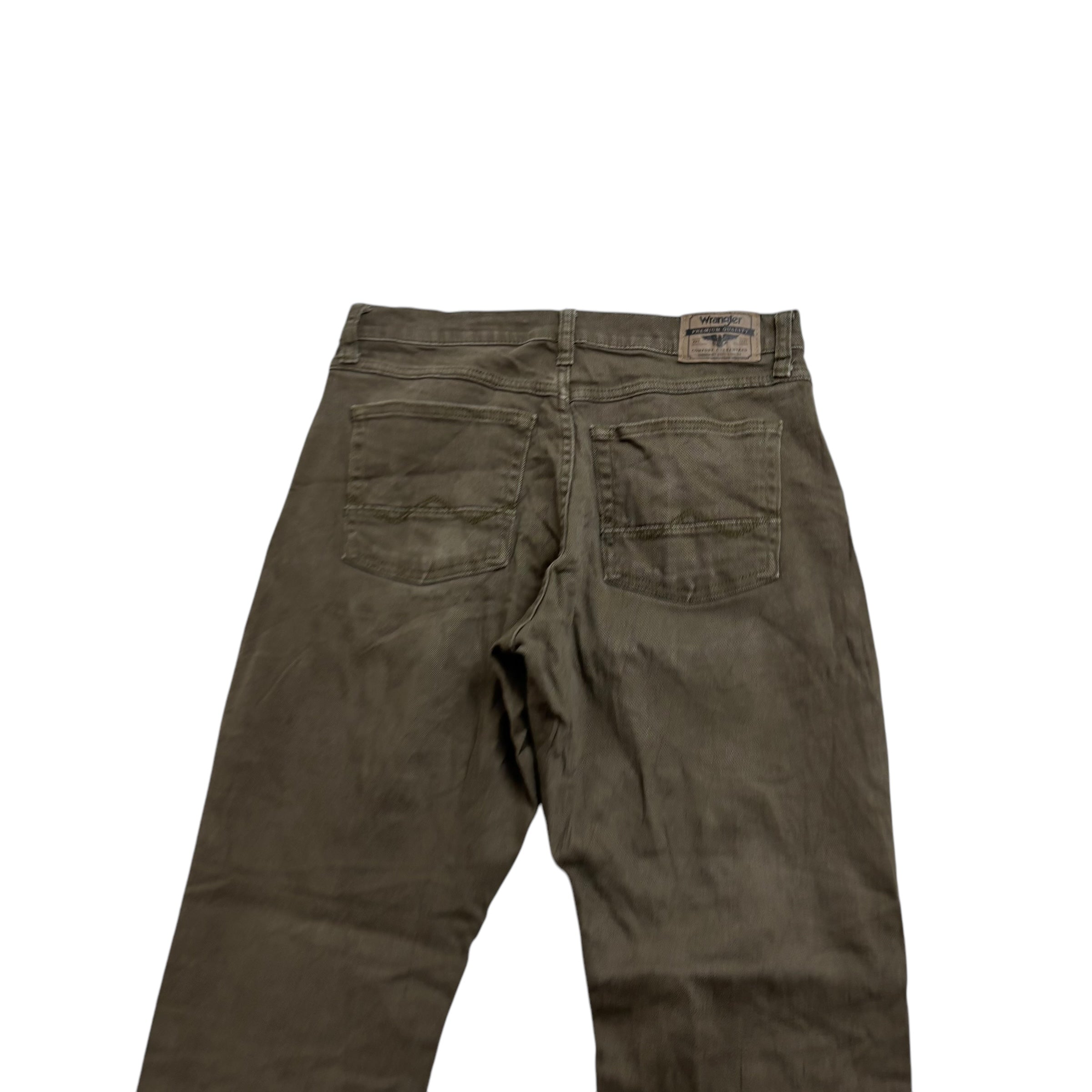 Wrangler Jeans W30 L30 Mens Green Athletic Tapered Fit Stretch Denim