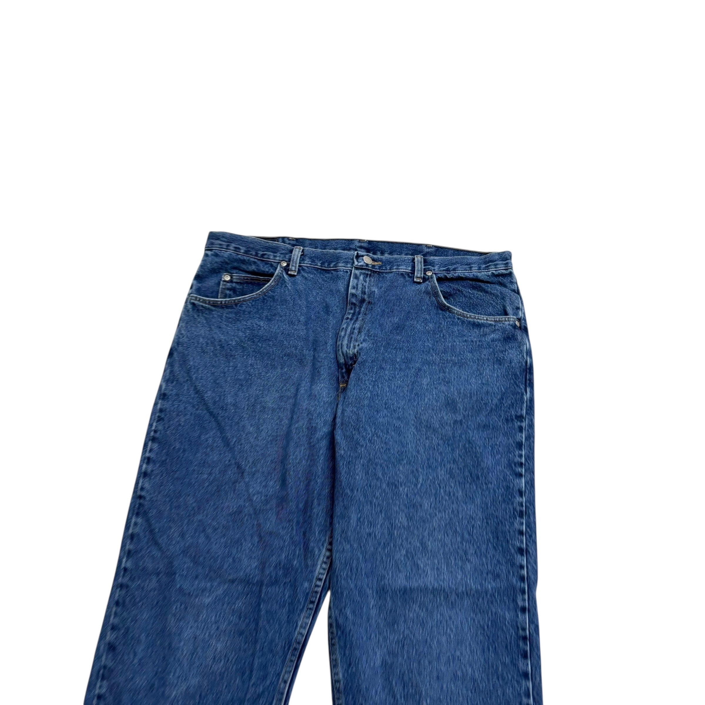 Wrangler Jeans W40 L30 Mens Mid Blue Relaxed Straight Fit Vintage Denim
