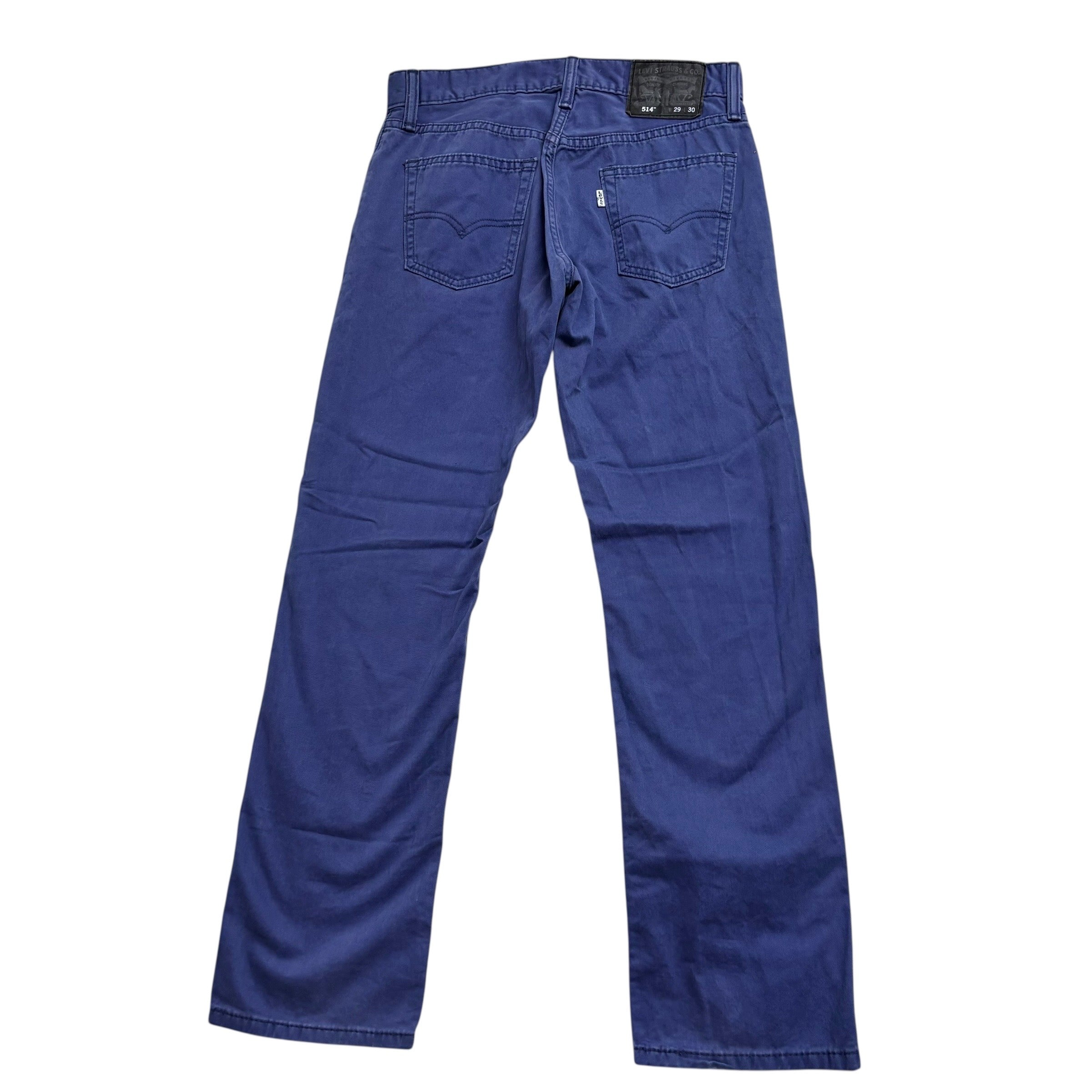 Levis 514 Trousers W29 L30 Mens Blue Regular Straight Fit Cotton Pants (E)