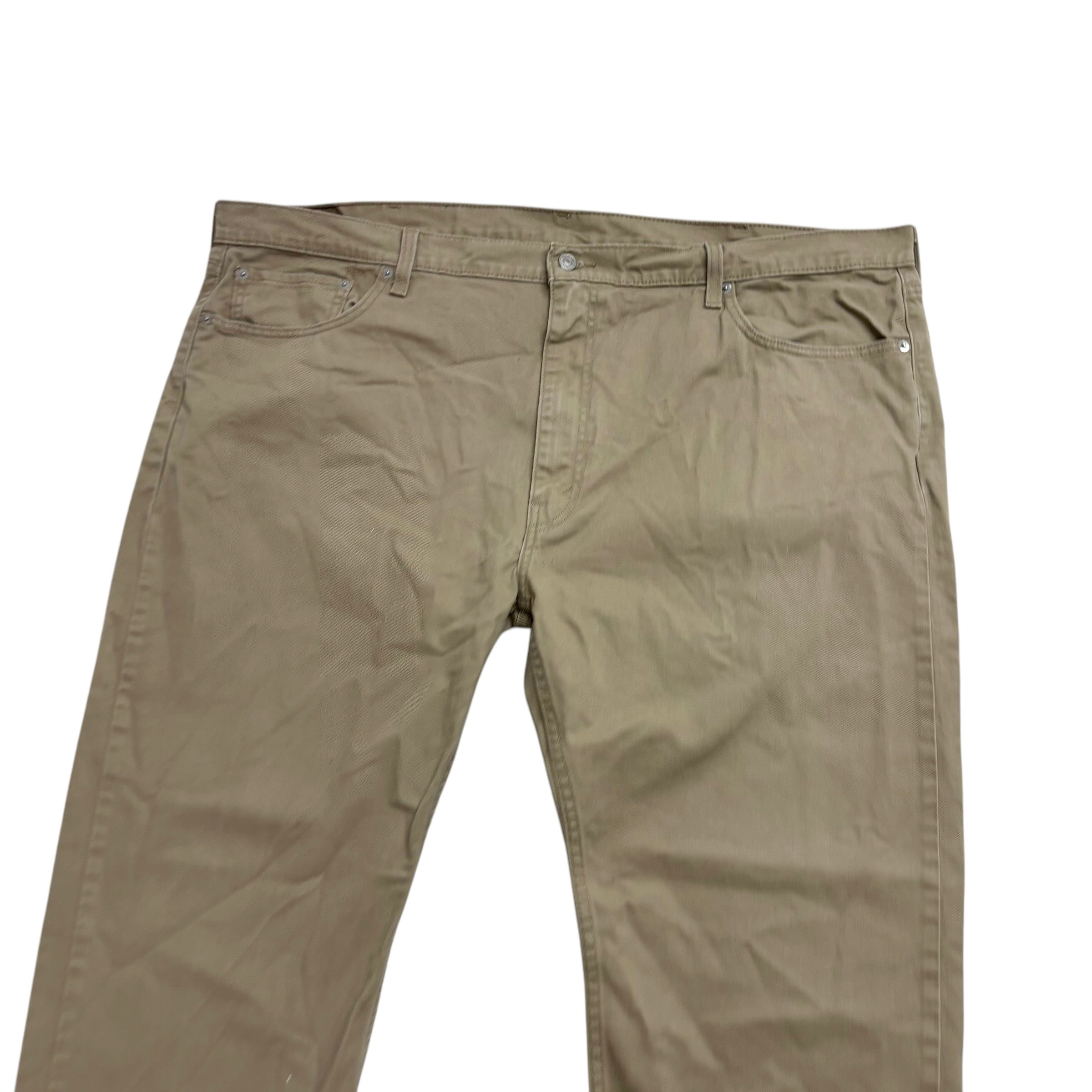 Levis 502 Jeans W48 L28 Mens Beige Stone Regular Taper Fit Stretch Denim (E)