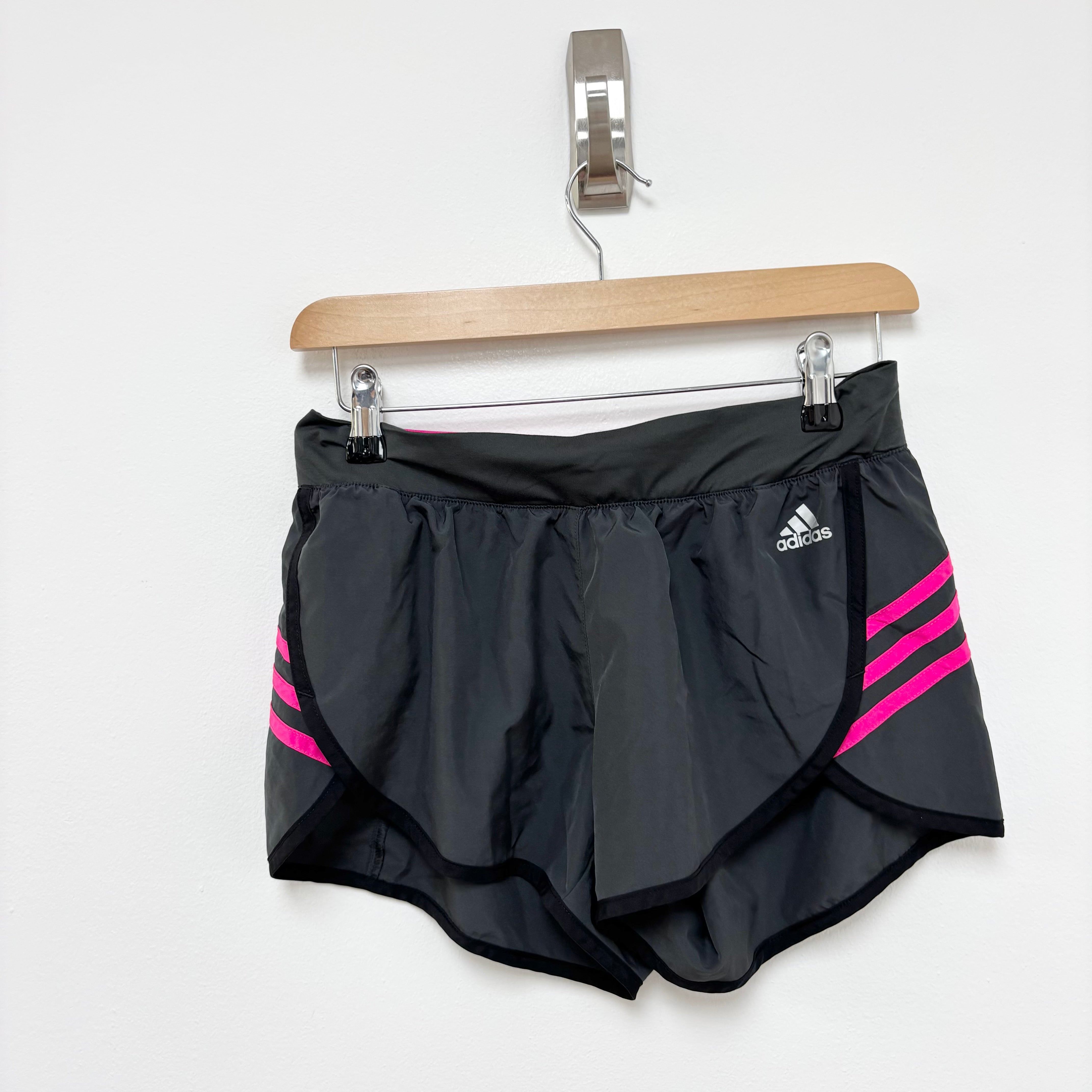Adidas Shorts Womens Small Black Sports Running Gym Athletic Climalite (E)