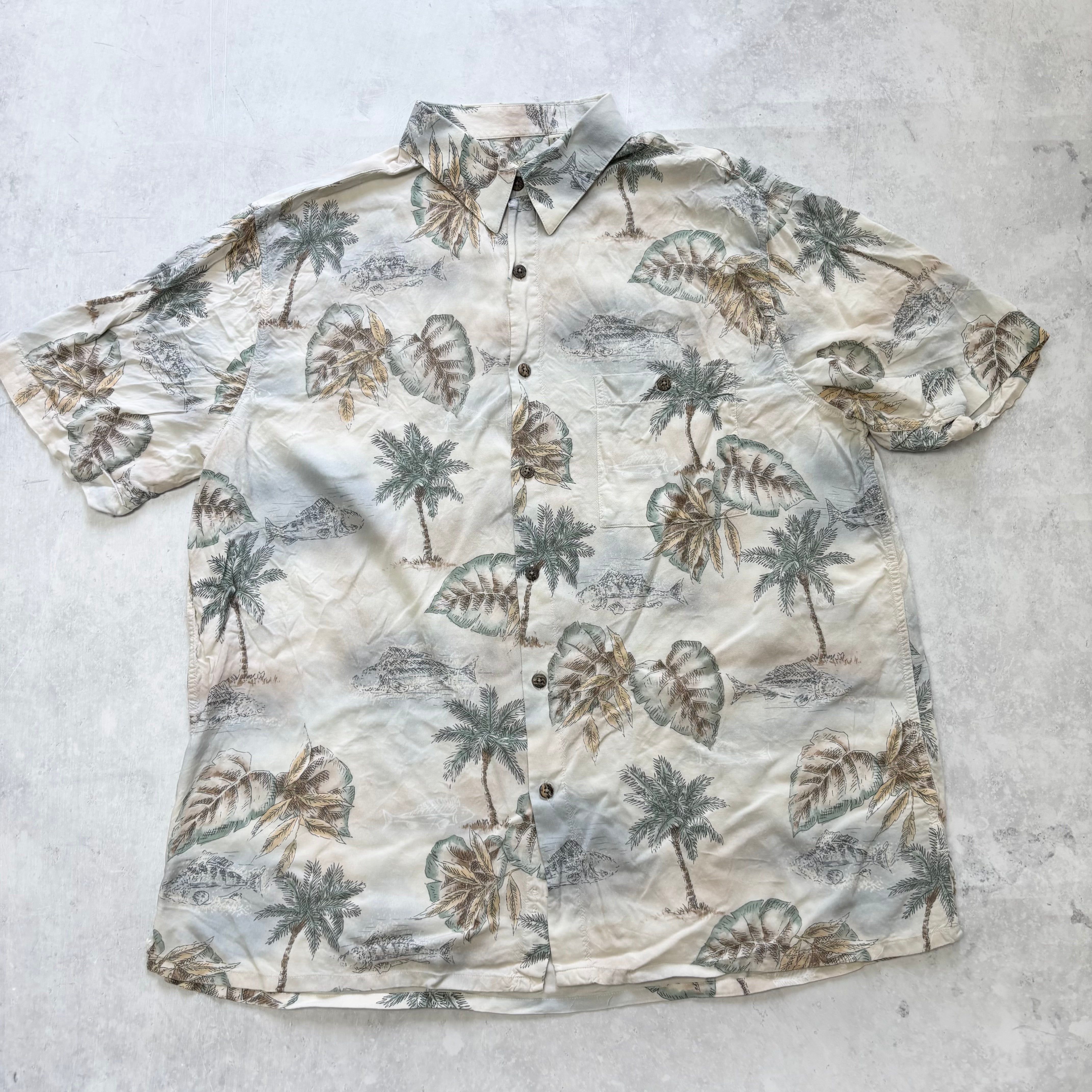 Vintage Hawaiian Shirt Mens Large Multicoloured Aloha Short Sleeve Rayon (E)