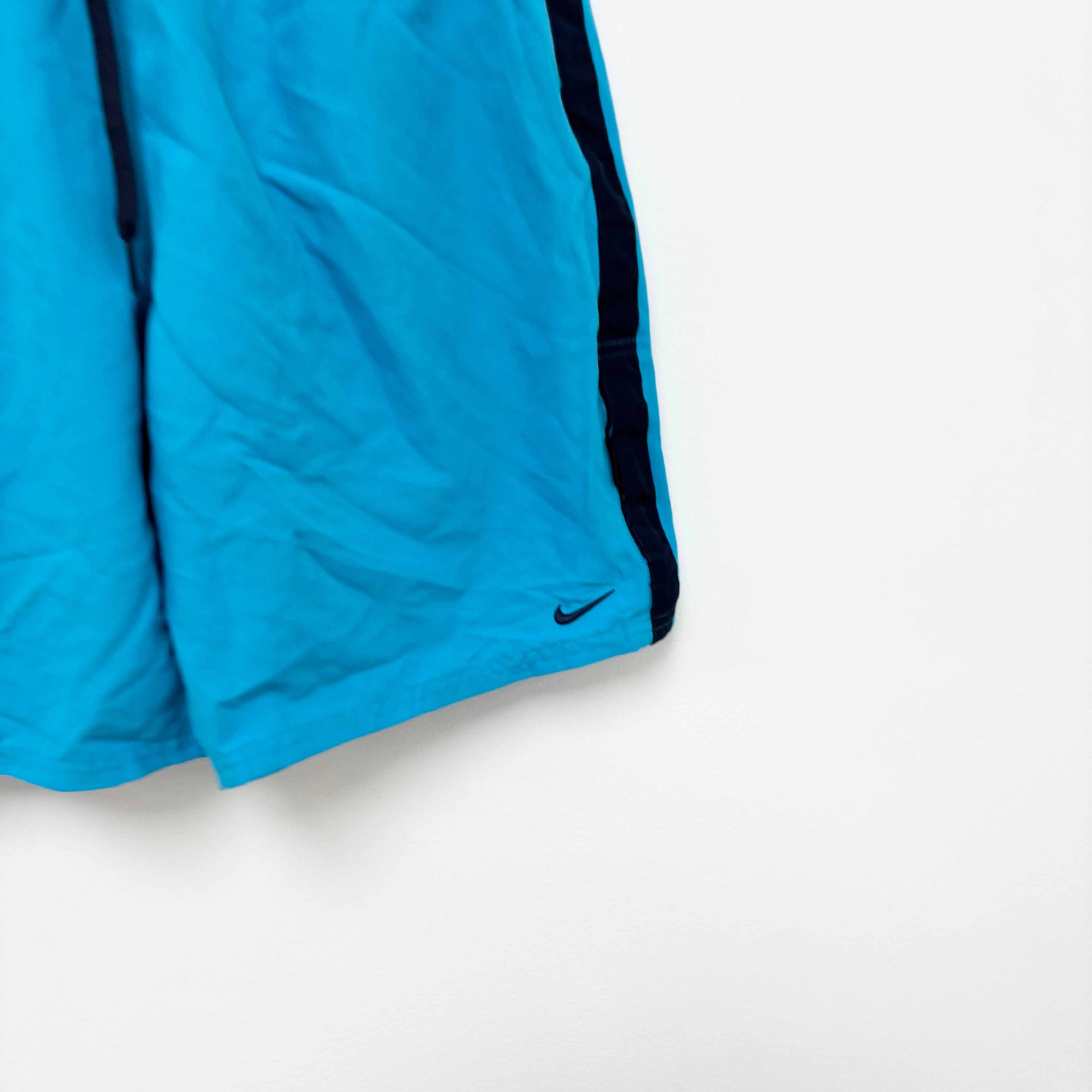 Nike Shorts Mens Large Blue Dri Fit Running Sports Gym Pockets (E)