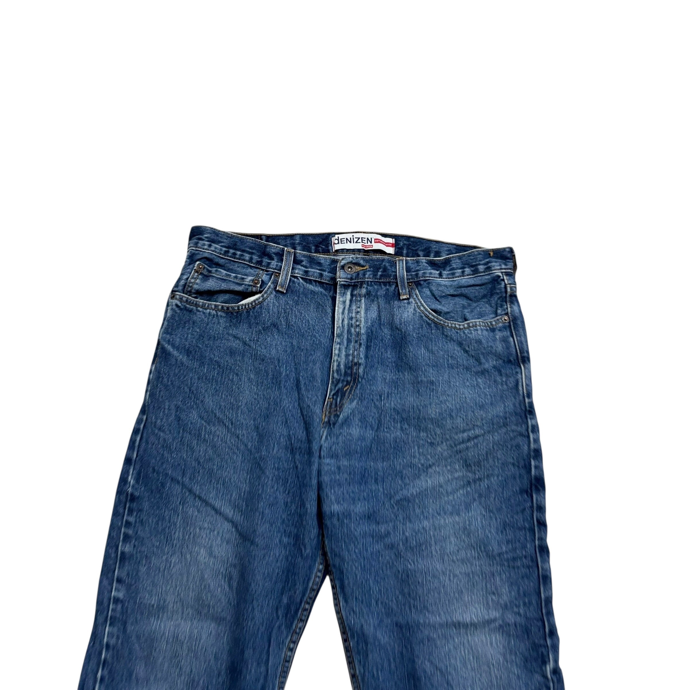 Levis Denizen Jeans W36 L30 Mens Mid Blue Regular Straight Vintage Denim (E)