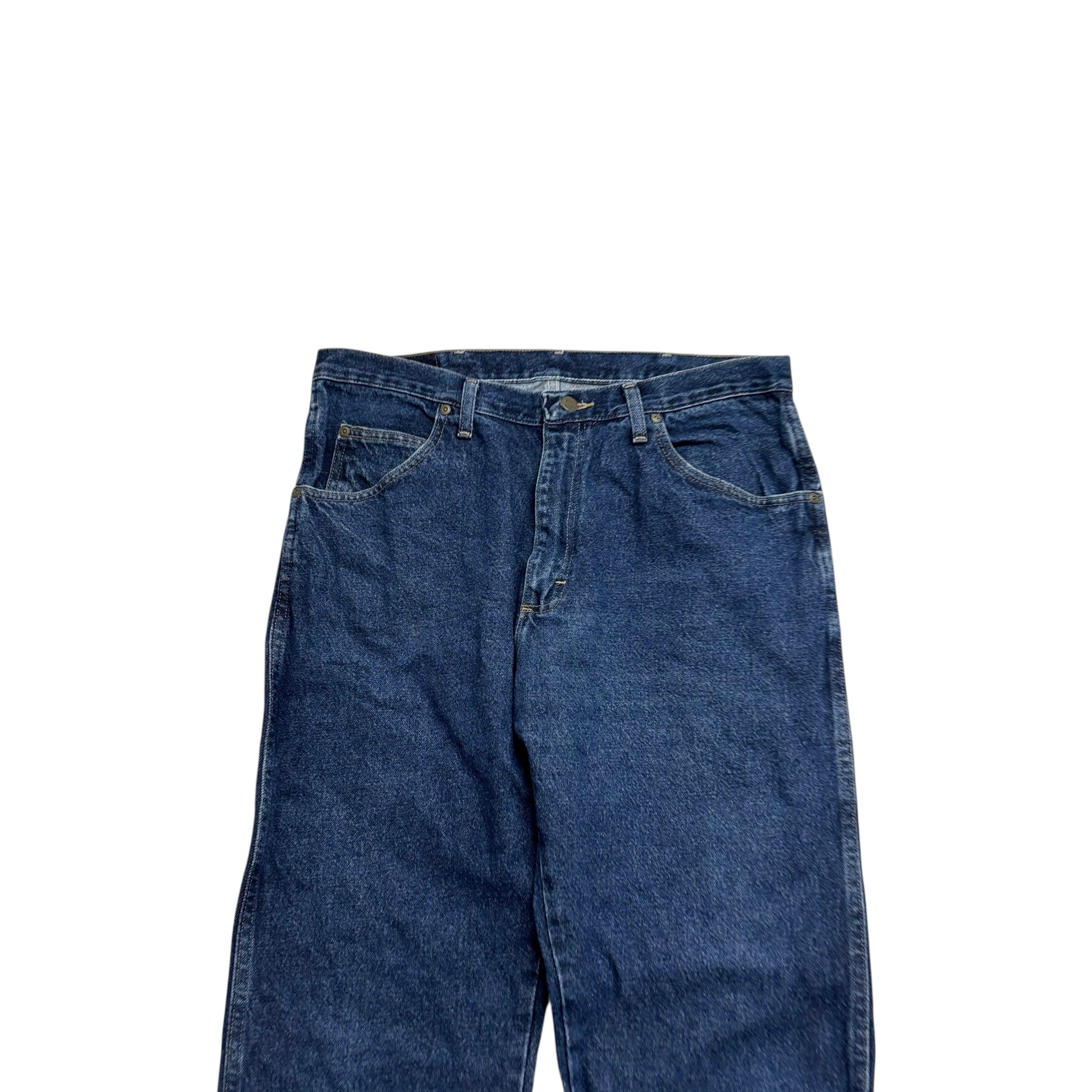 Wrangler Jeans W34 L32 Mens Dark Blue Regular Straight Fit Denim