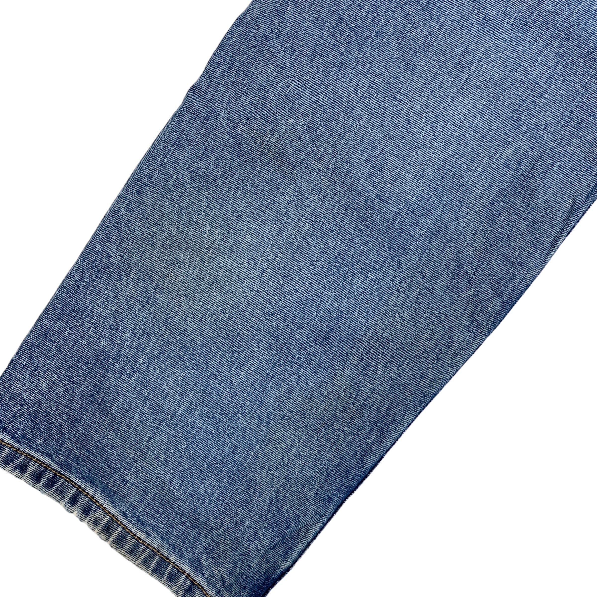 Levis 505 Jeans W40 L32 Mens Mid Blue Regular Straight Fit Stretch Denim