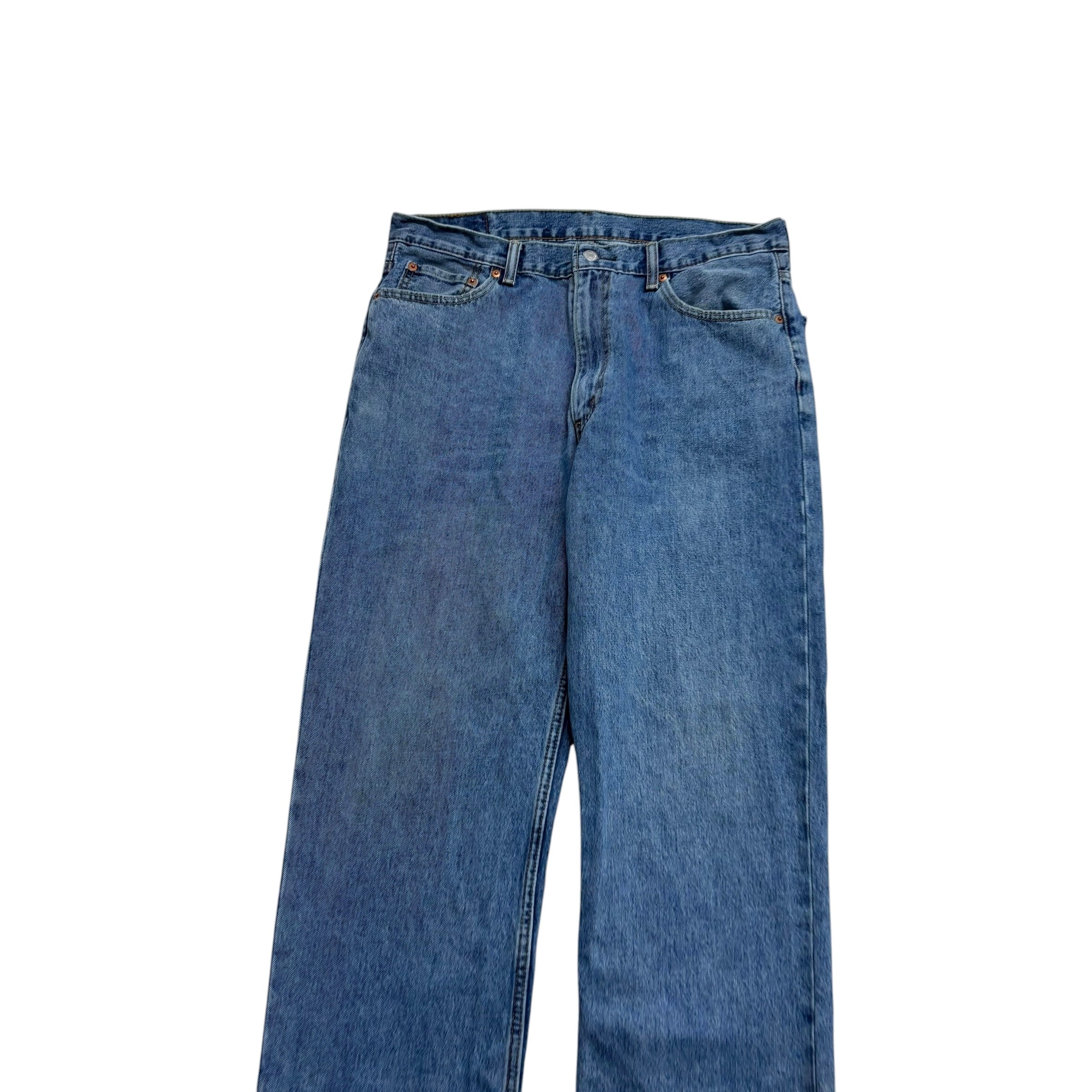 Levis 550 Jeans W36 L30 Mens Mid Blue Baggy Relaxed Straight Fit Denim