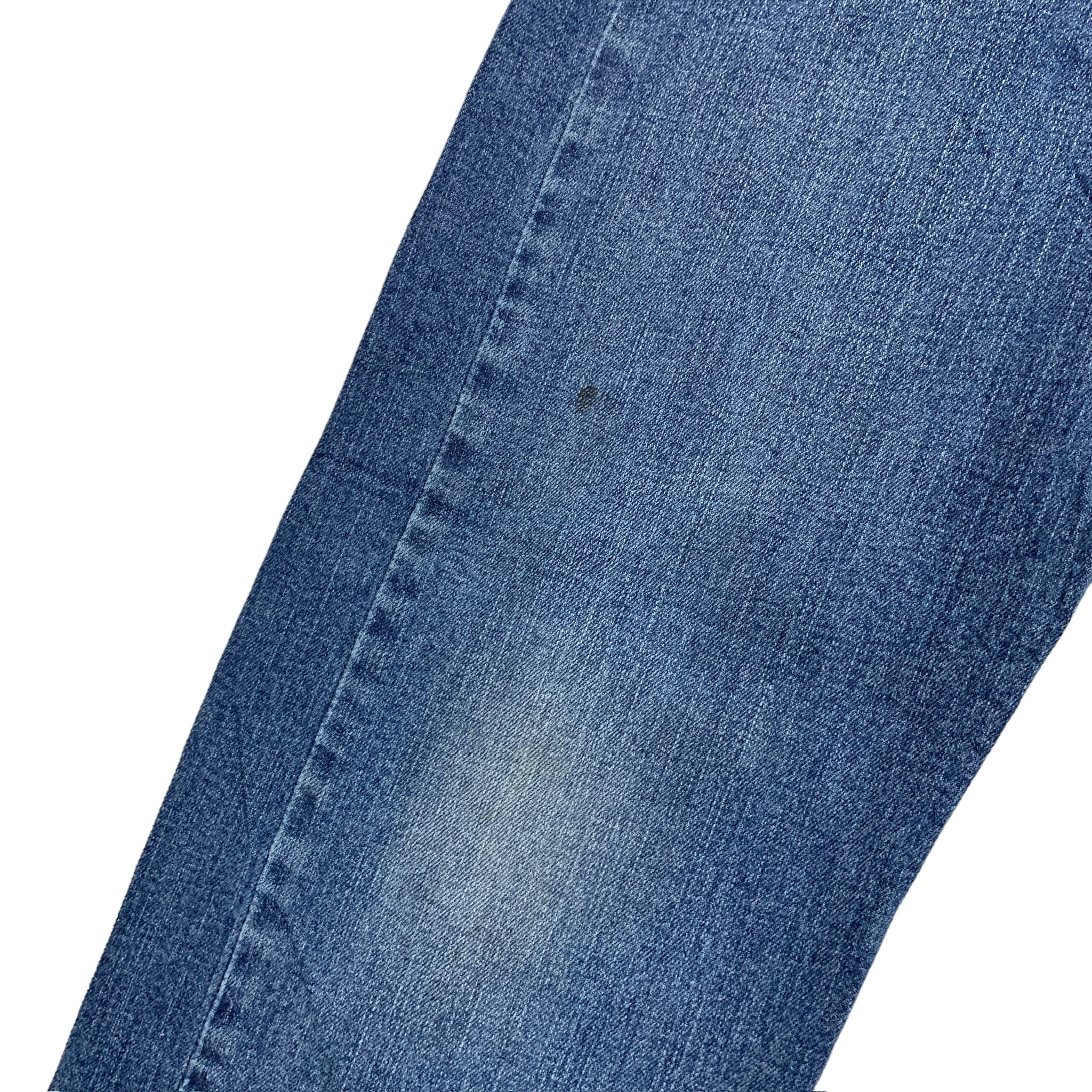 Levis 505 Jeans W32 L29 Mens Mid Blue Regular Straight Fit Stretch Denim