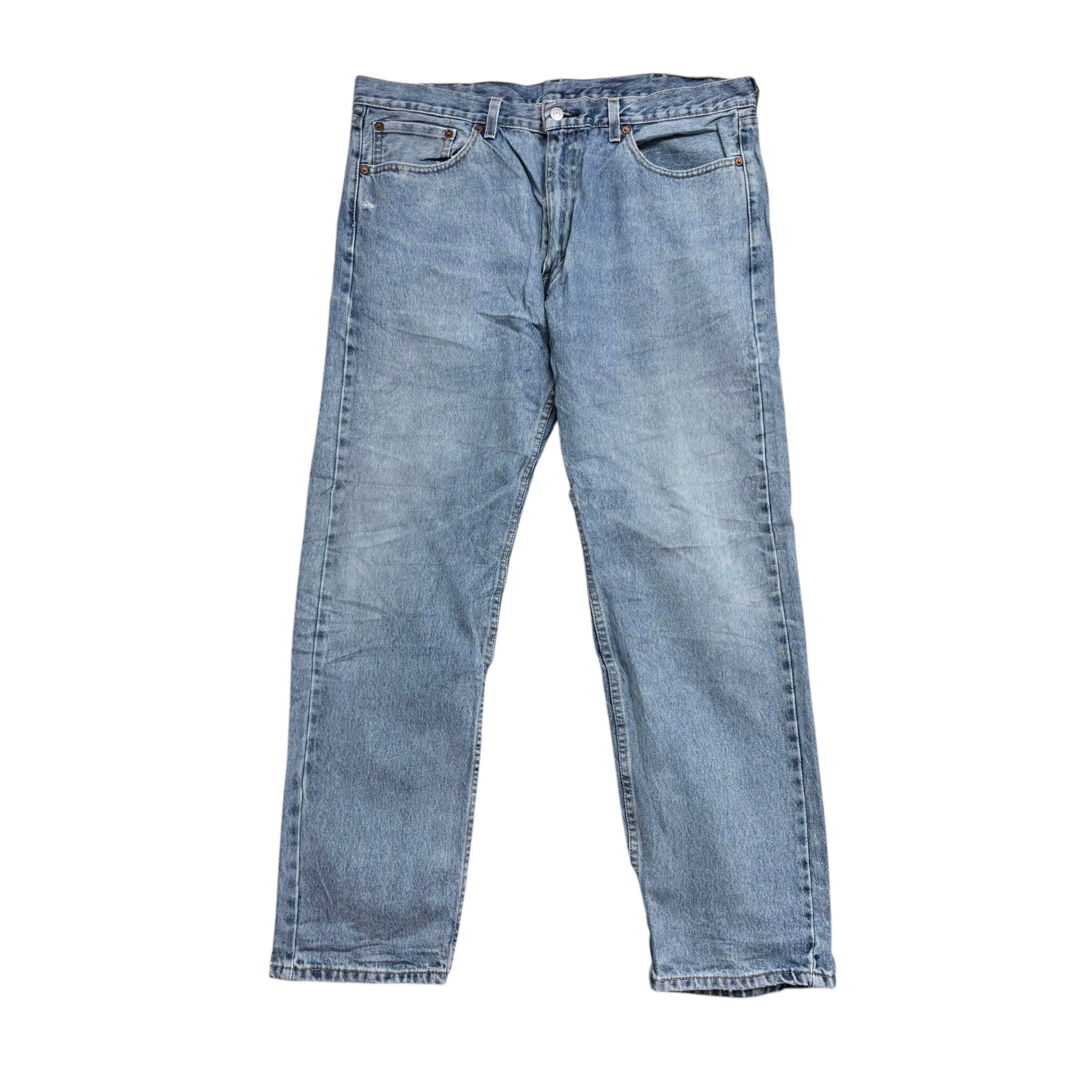 Levis 505 Jeans W38 L32 Mens Light Blue Regular Straight Fit Denim