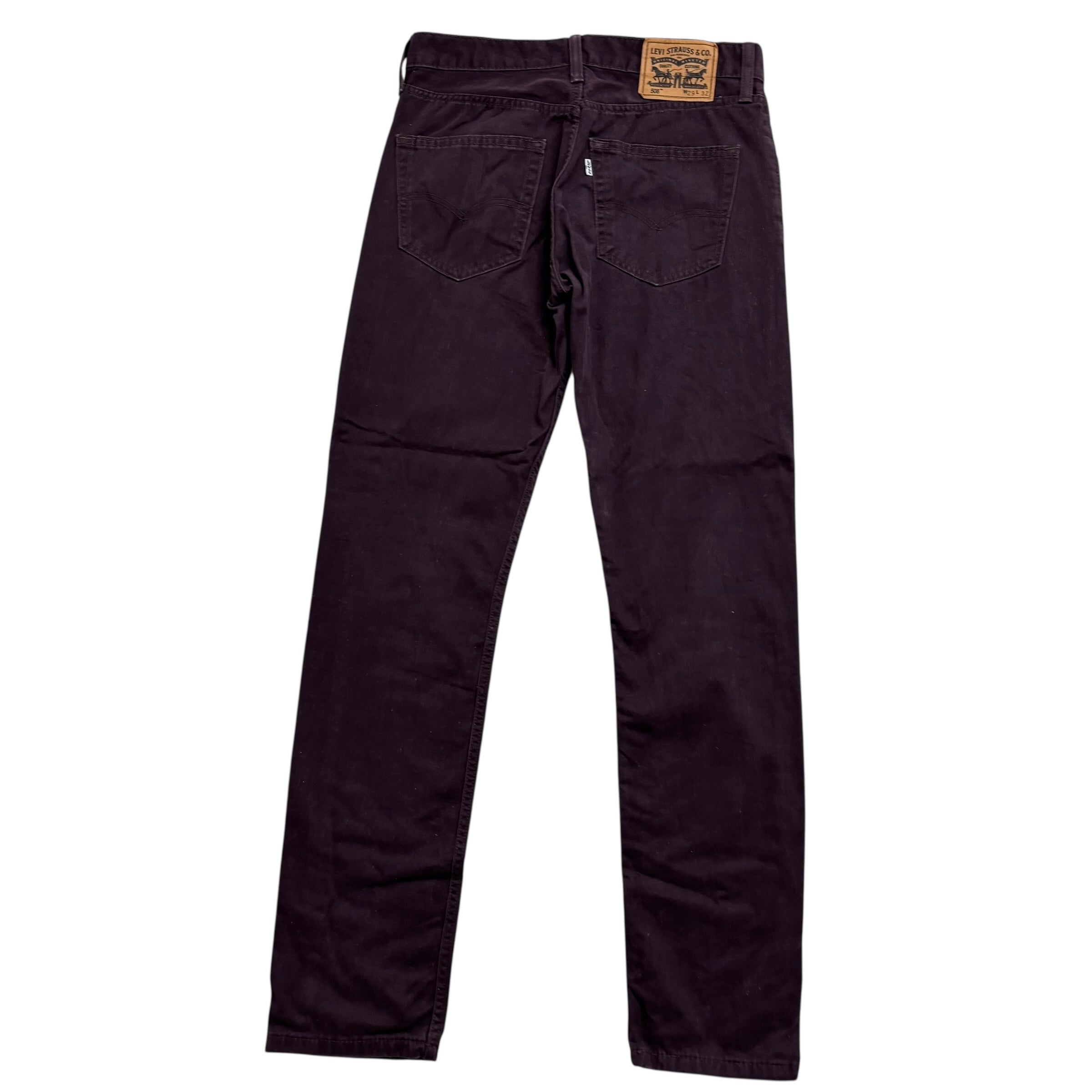 Levis 508 Trousers W29 L32 Mens Purple Regular Tapered Fit Pants (E)