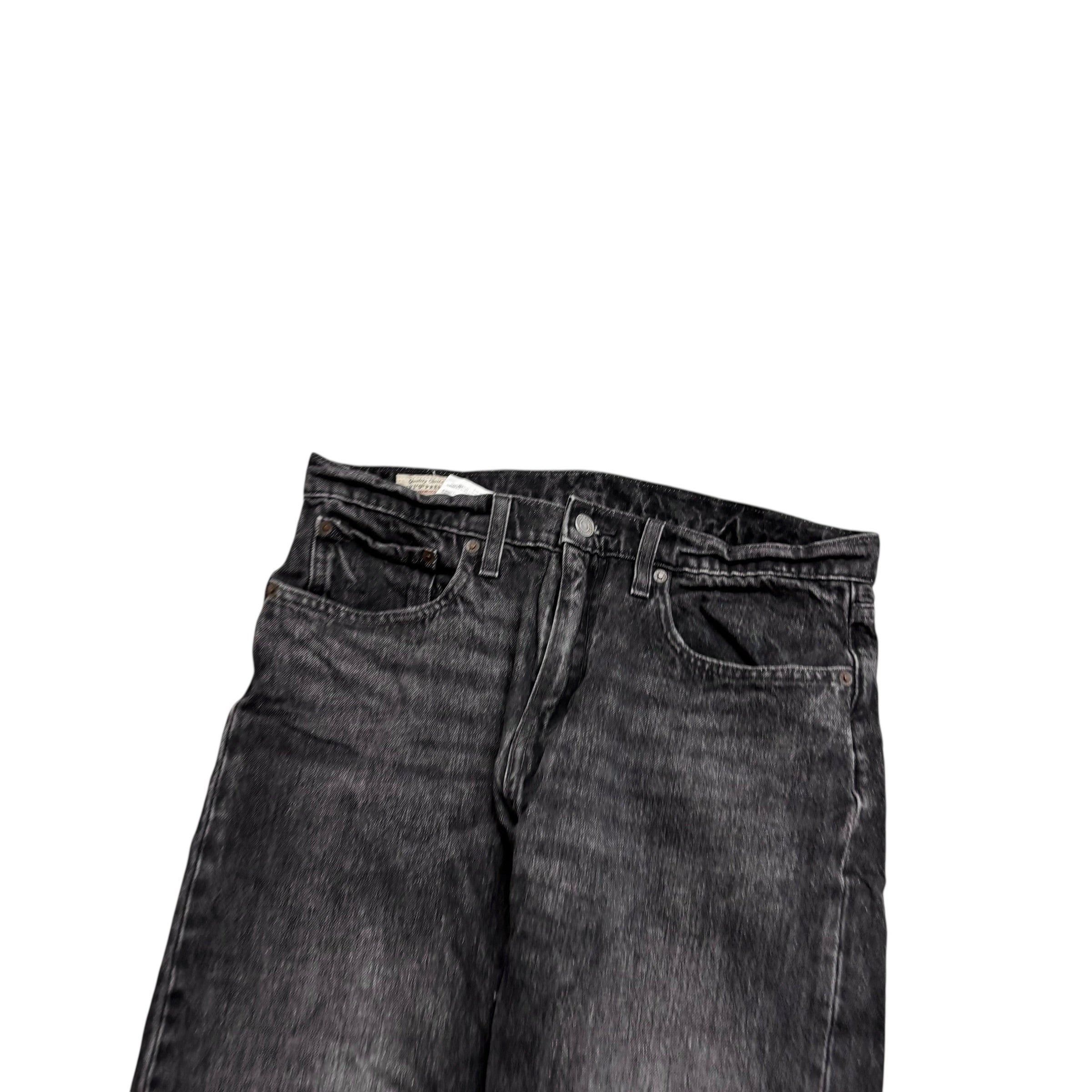 Levis 502 Jeans W31 L29 Mens Black Regular Tapered Fit Stretch Denim