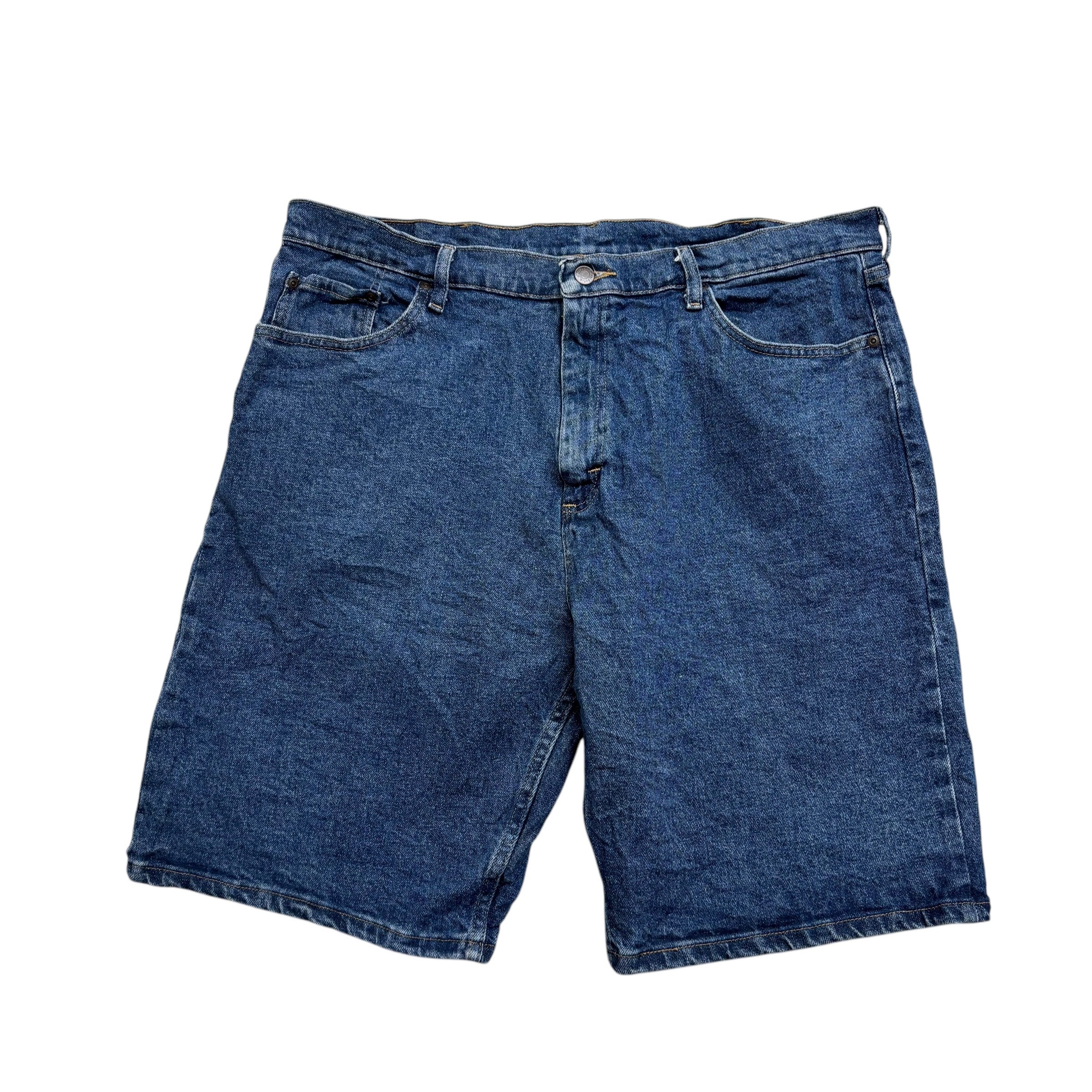Wrangler Jorts W38 Mens Denim Shorts Mid Blue Regular Fit Stretch (E)