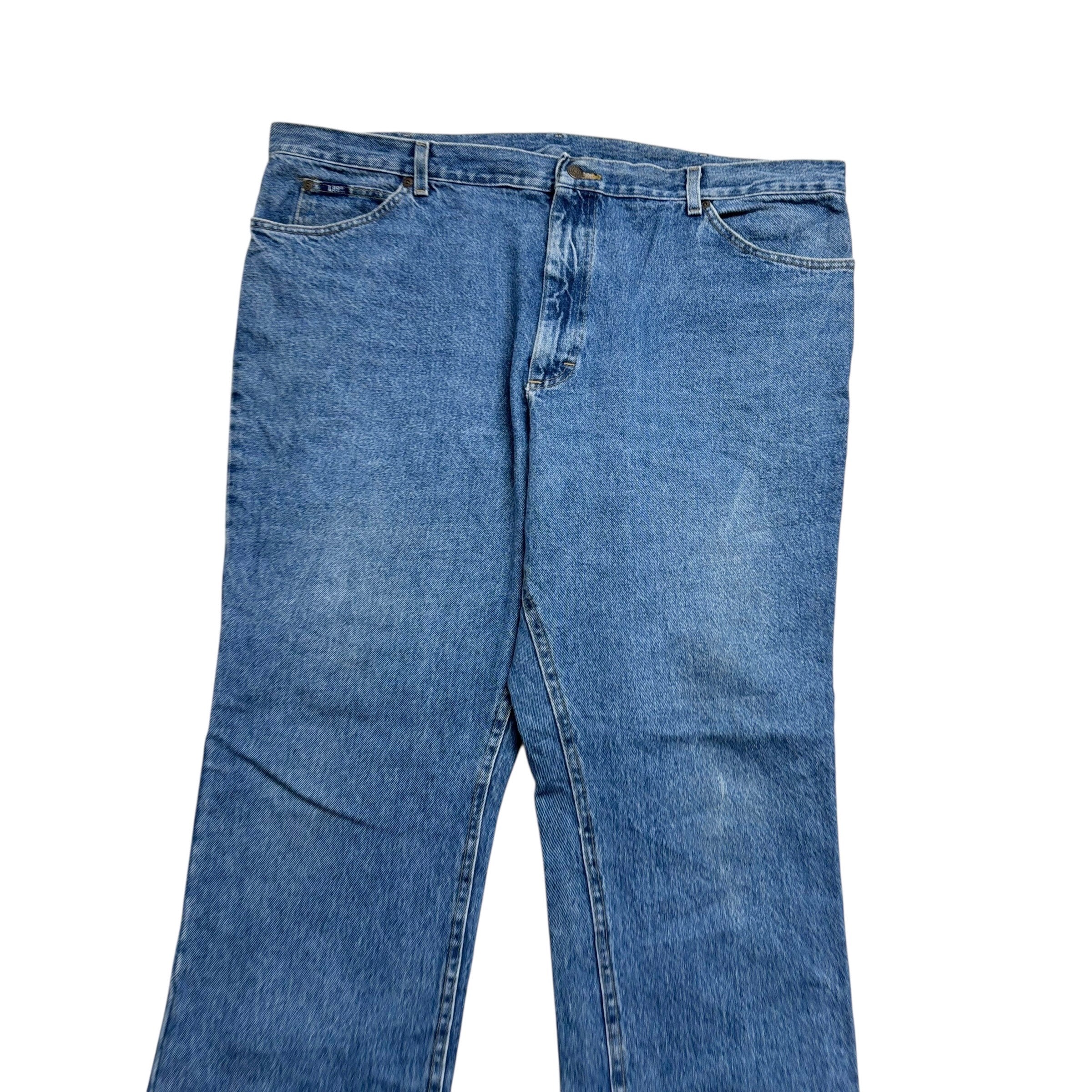 Lee Jeans W44 L30 Mens Regular Straight Fit Mid Blue Vintage Denim (E)