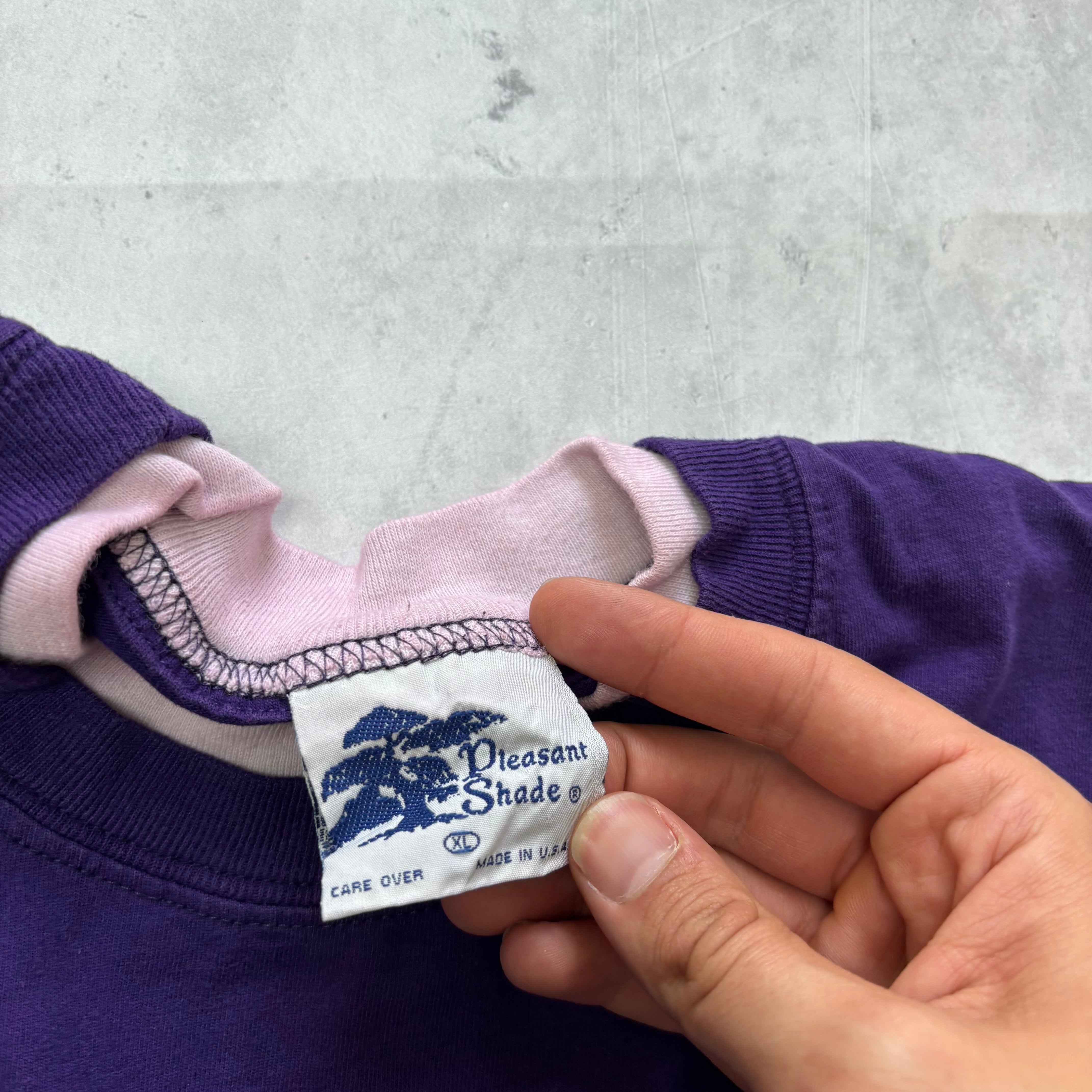 Vintage T Shirt Mens XL Purple Graphic Print 90s Birds Cottagecore (E)