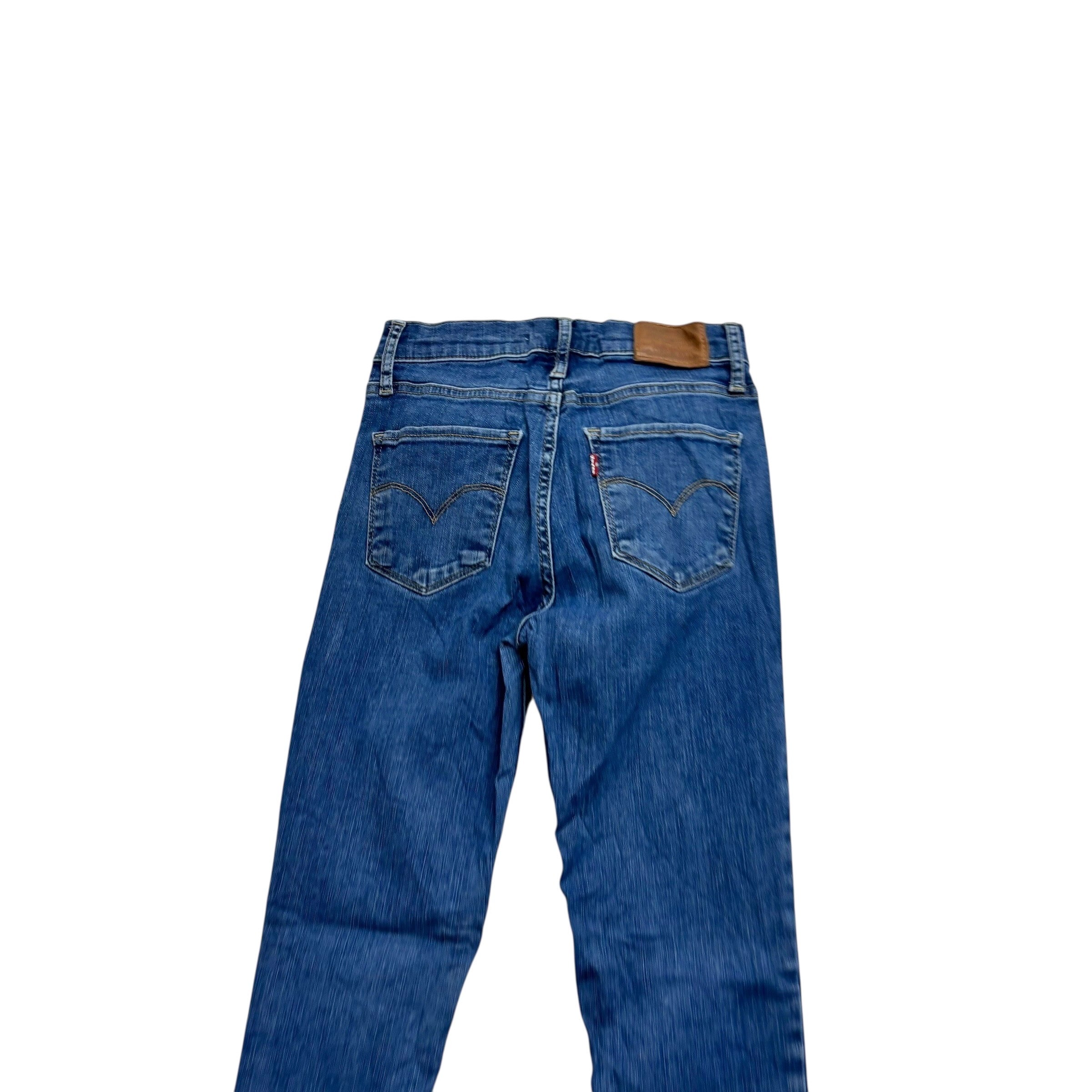 Levis 720 Jeans W23 L30 Womens High Rise Super Skinny Mid Blue Stretch (E)