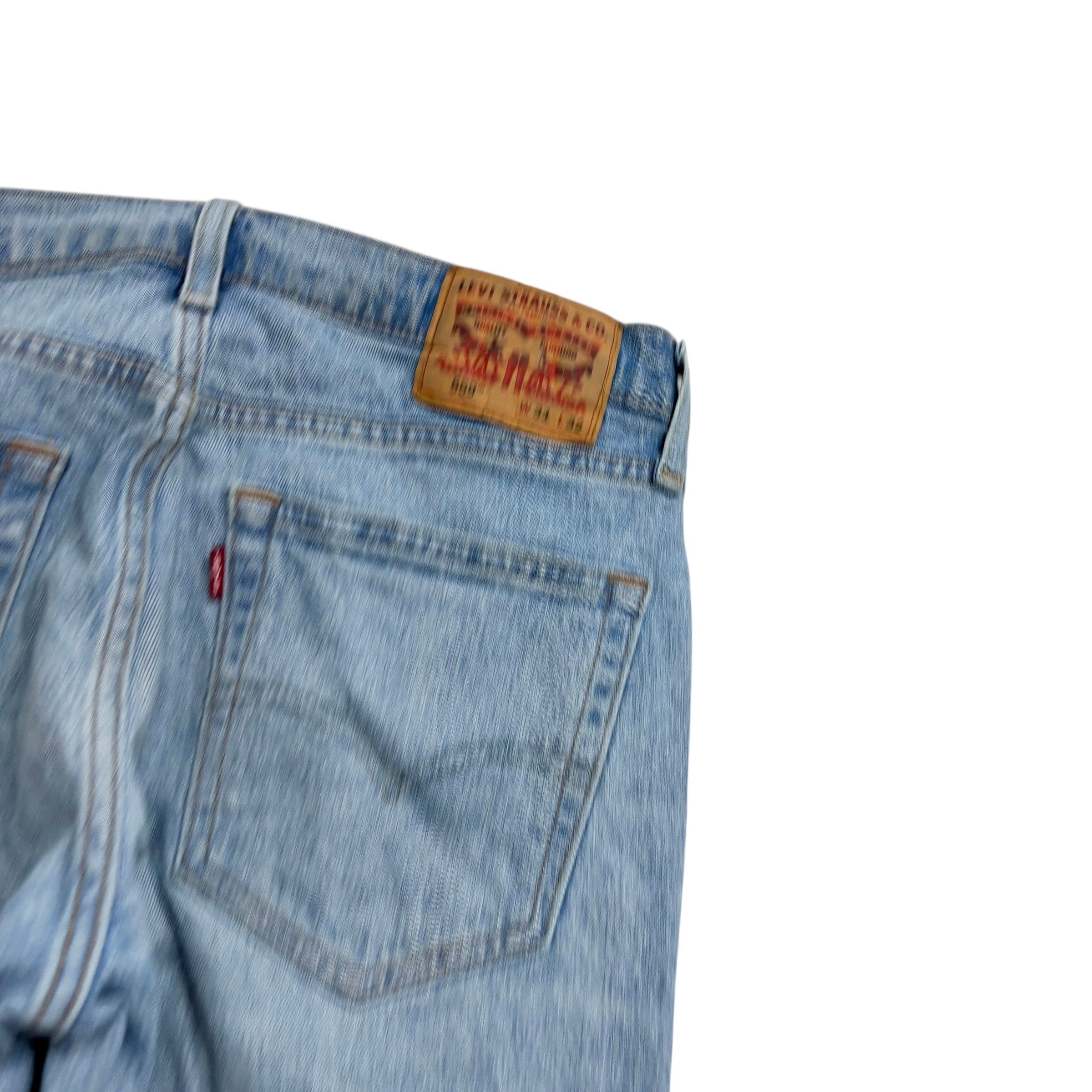 Levis 559 Jeans W31 L32 Mens Light Blue Regular Straight Fit Stretch Denim (F)