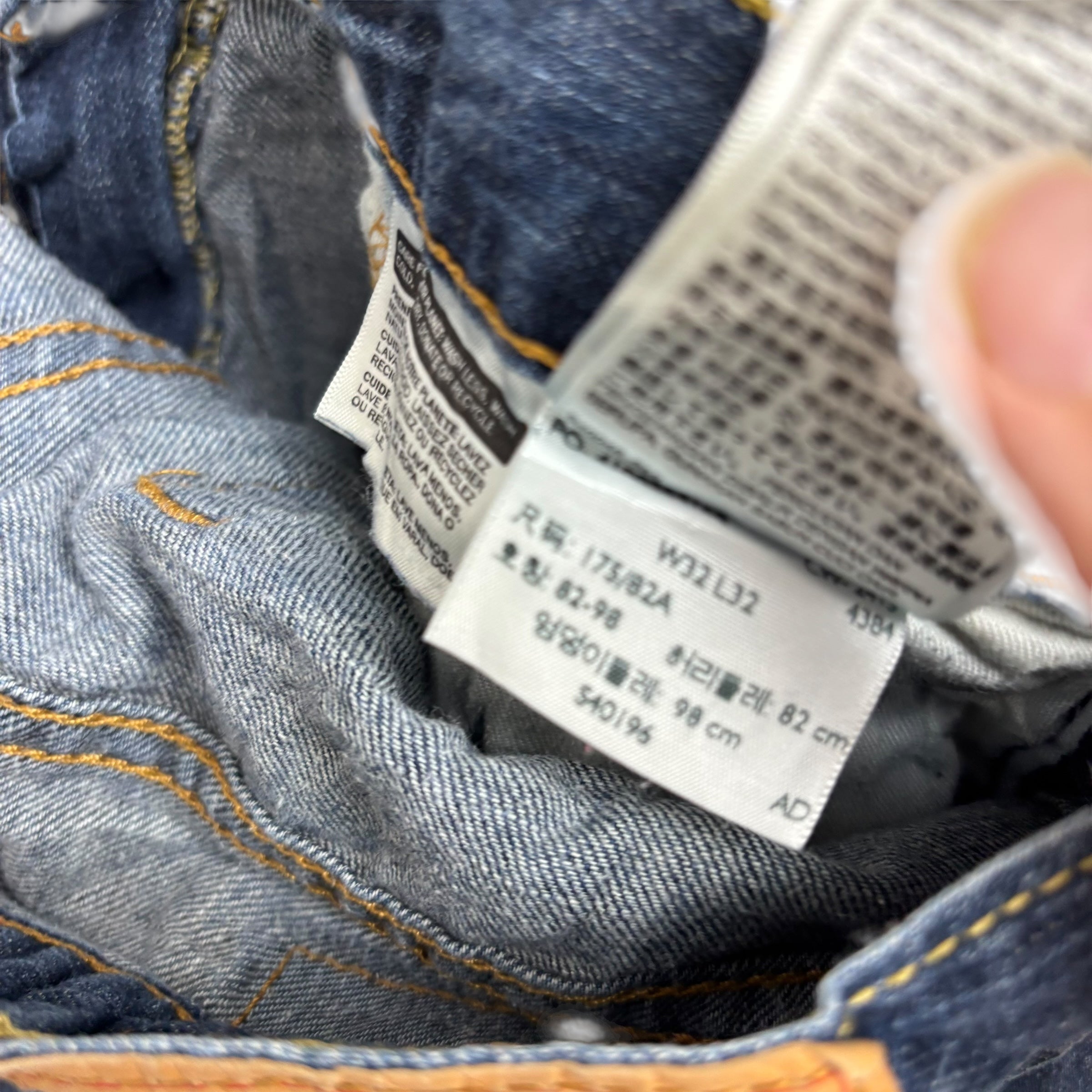 Levis 514 Jeans W32 L32 Mens Dark Blue Regular Straight Fit Denim