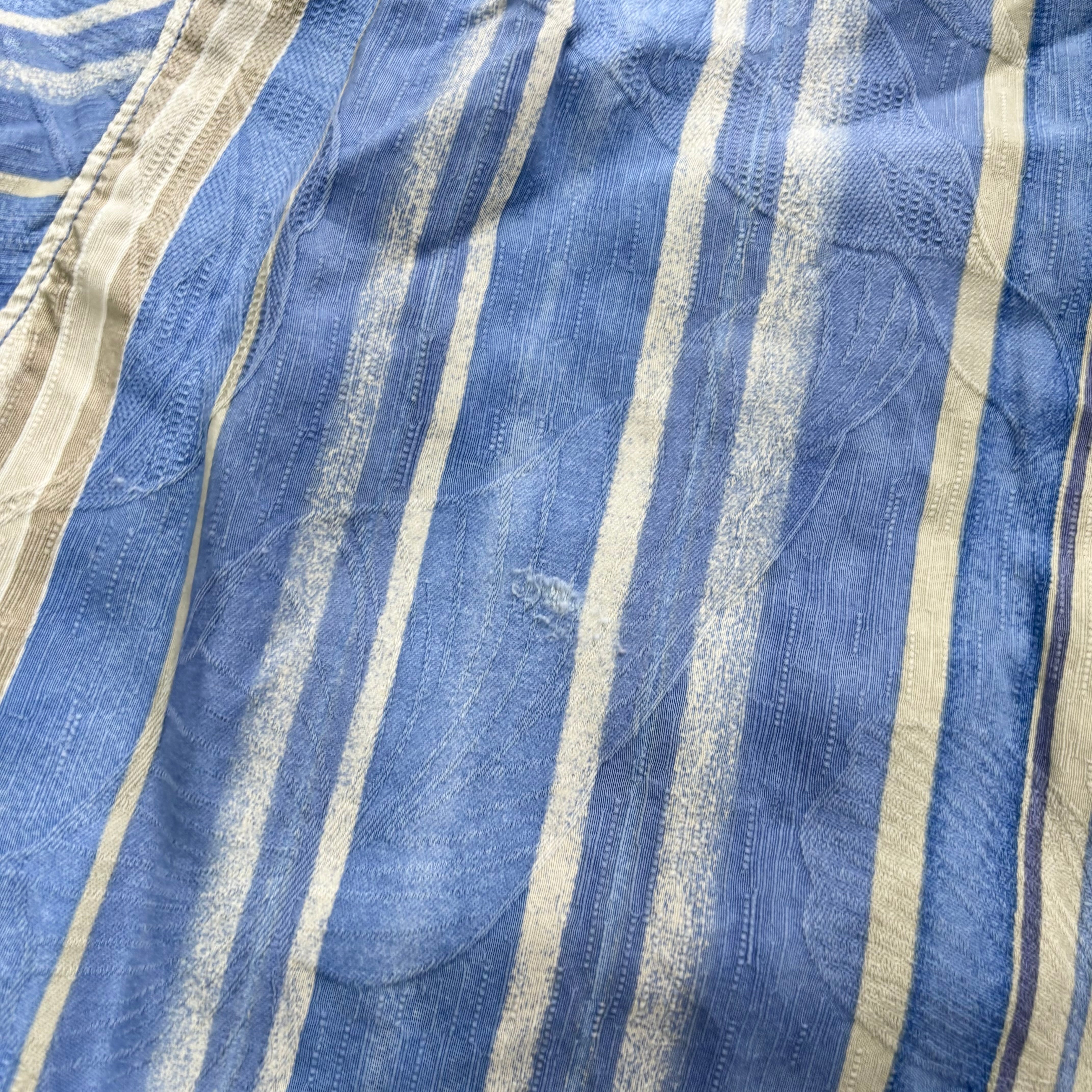 Vintage Tommy Bahama Shirt Mens XL Blue Striped Short Sleeve Silk
