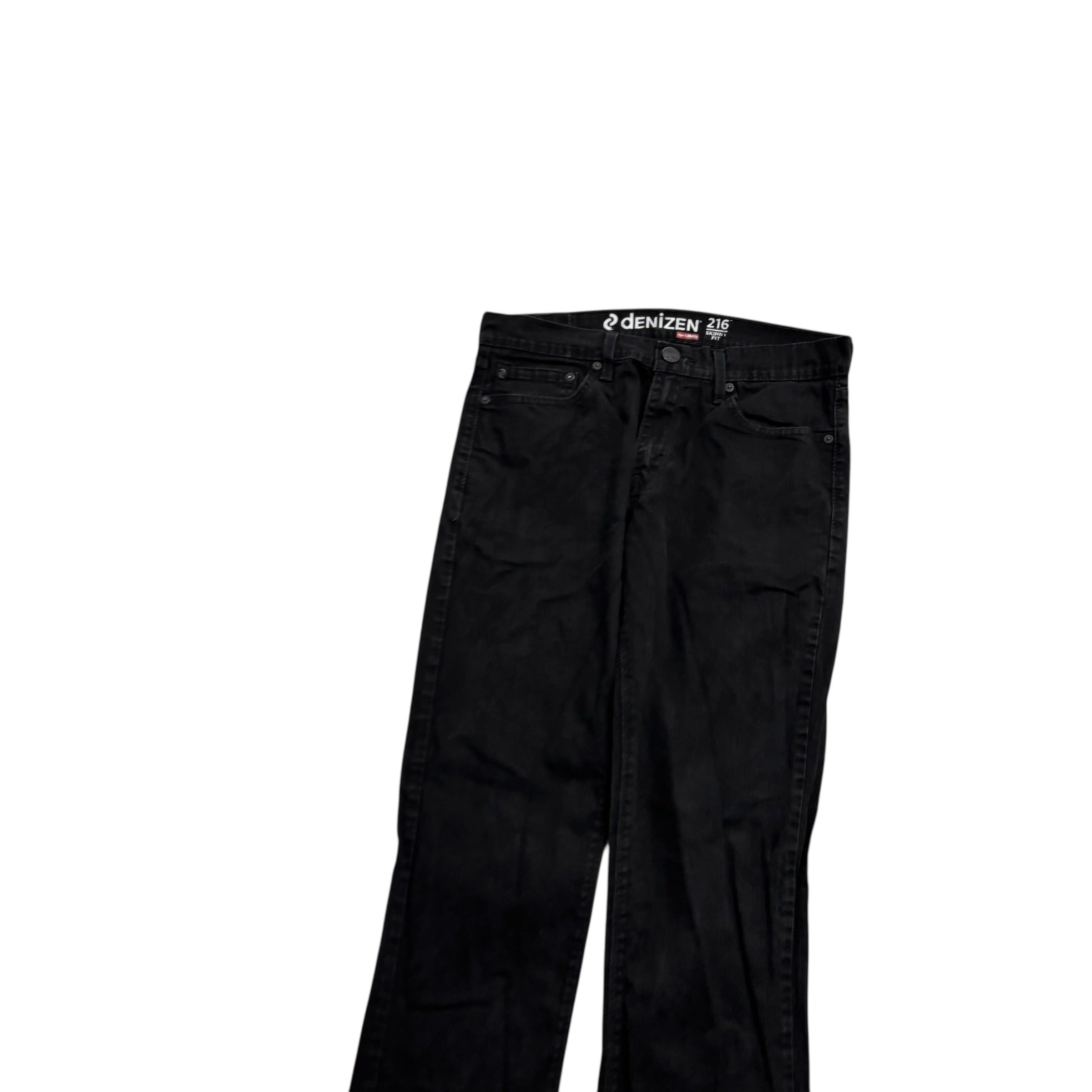Levis Denizen Jeans W32 L33 Mens Black Skinny Fit Stretch Vintage Denim