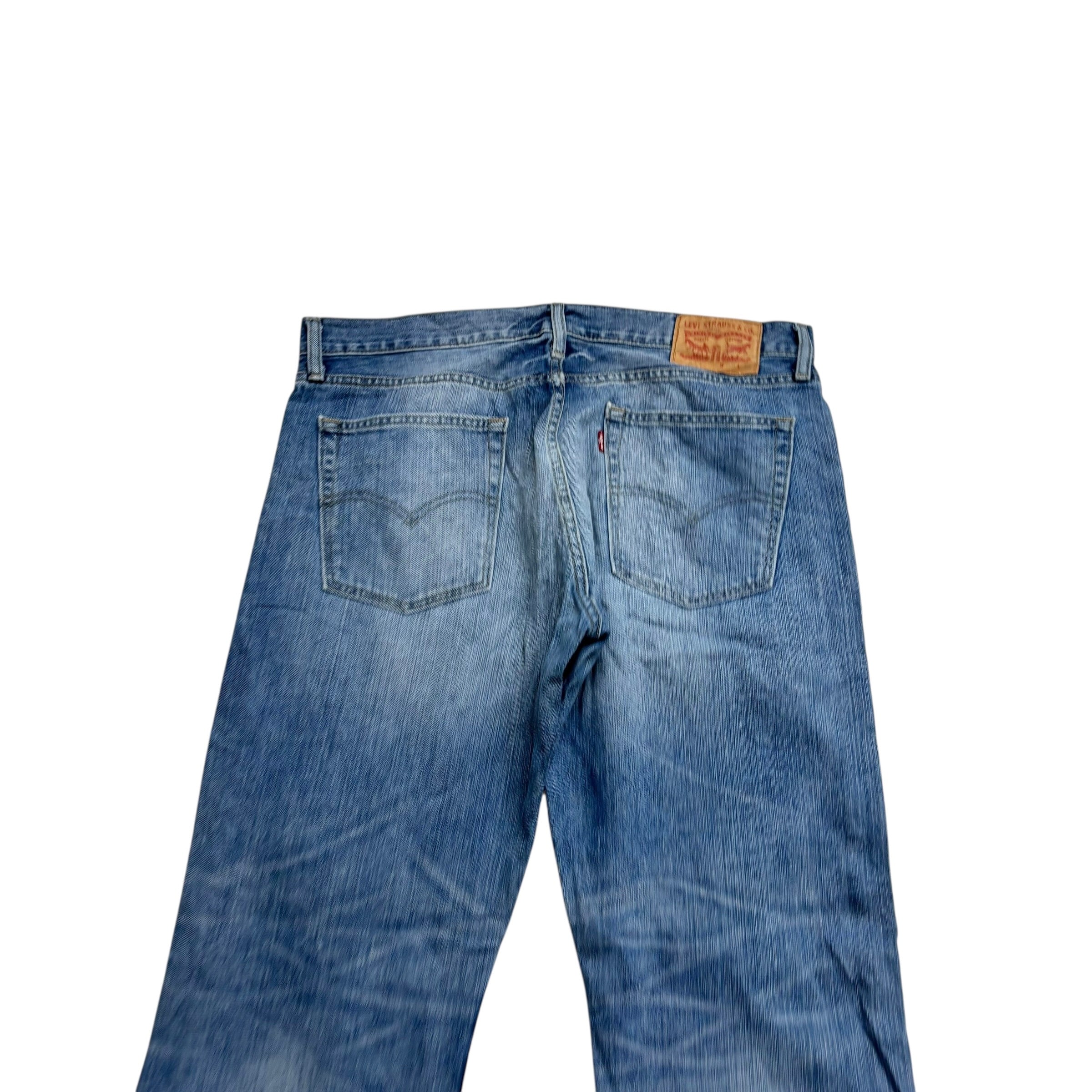 Levis 514 Jeans W36 L30 Mens Mid Blue Baggy Relaxed Straight Fit Denim