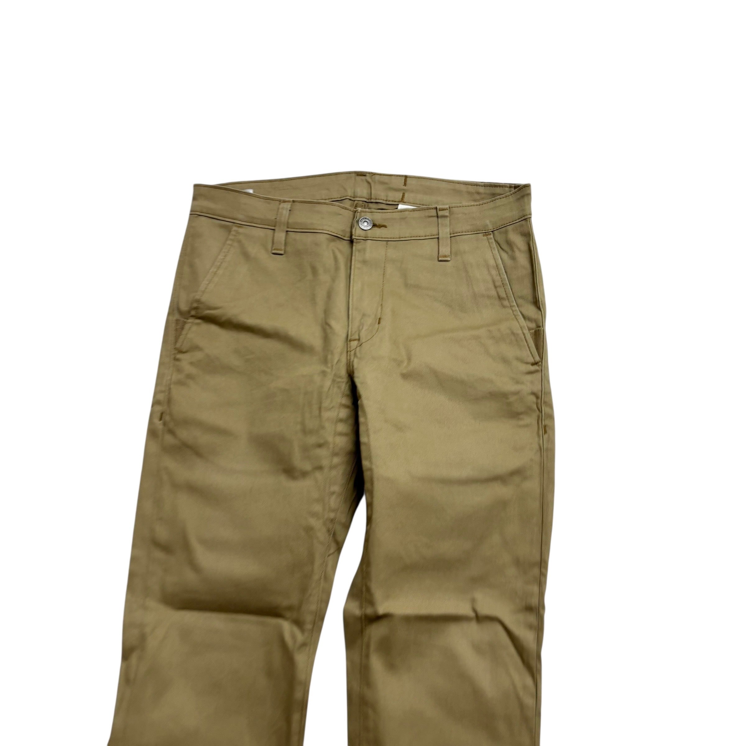Levis Commuter Chino Trousers W32 L32 Mens Beige Regular Tapered Fit Stretch (E)