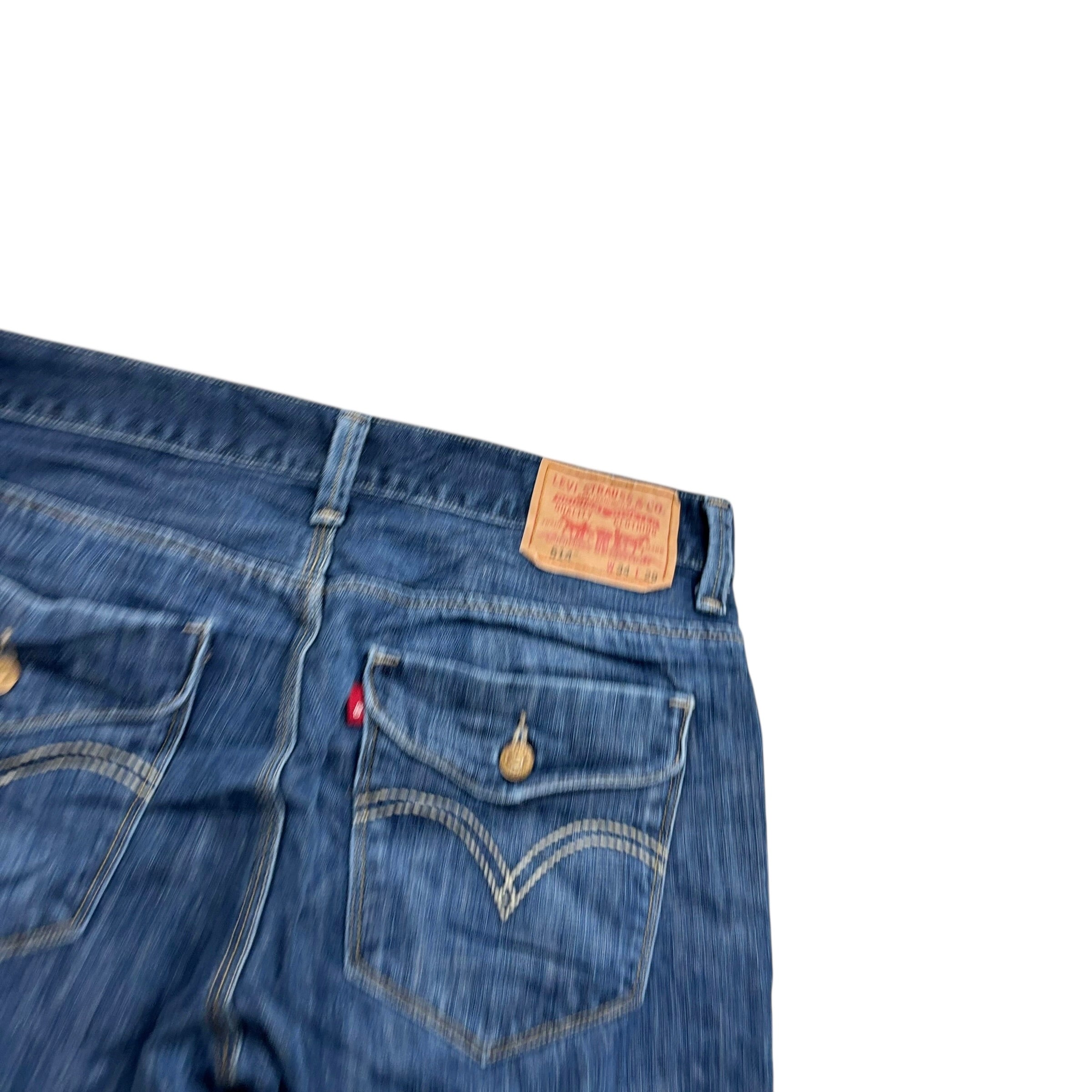 Levis 514 Jeans W33 L26 Mens Dark Blue Regular Straight Fit Vintage Denim