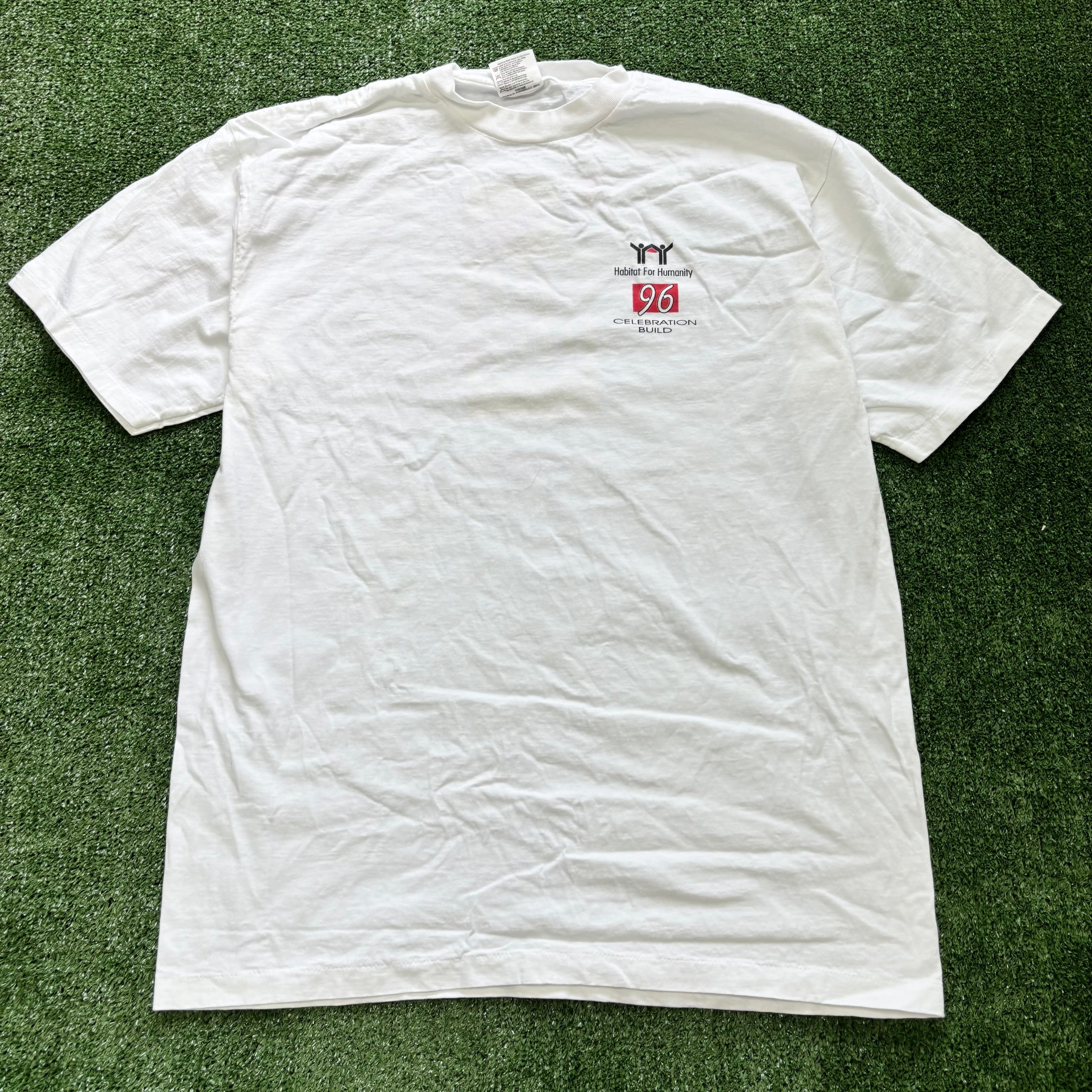 Vintage T Shirt Mens XL White Single Stitch Graphic Print 90s USA (E)