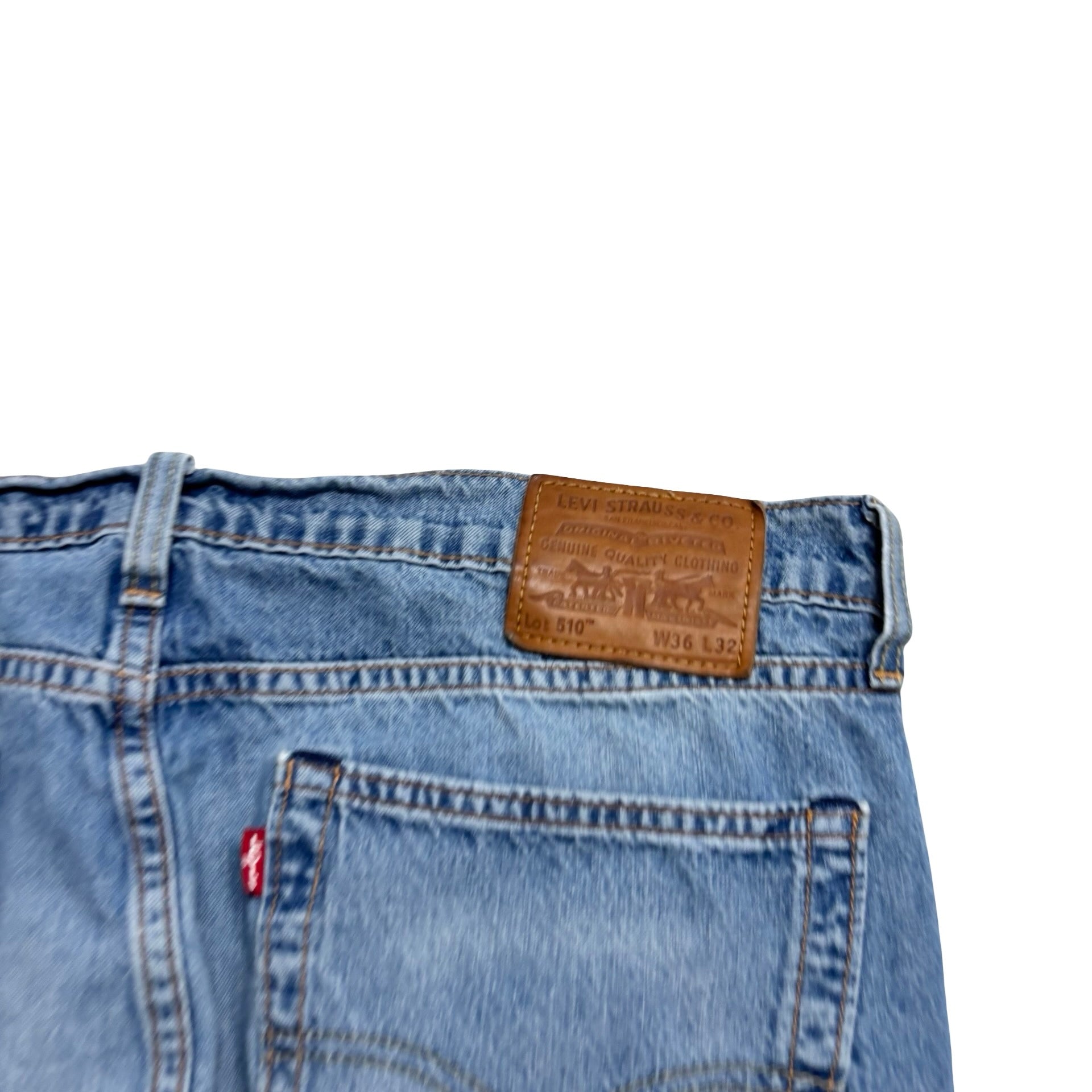 Levis 510 Jeans W36 L31 Mens Light Blue Skinny Fit Stretch Denim