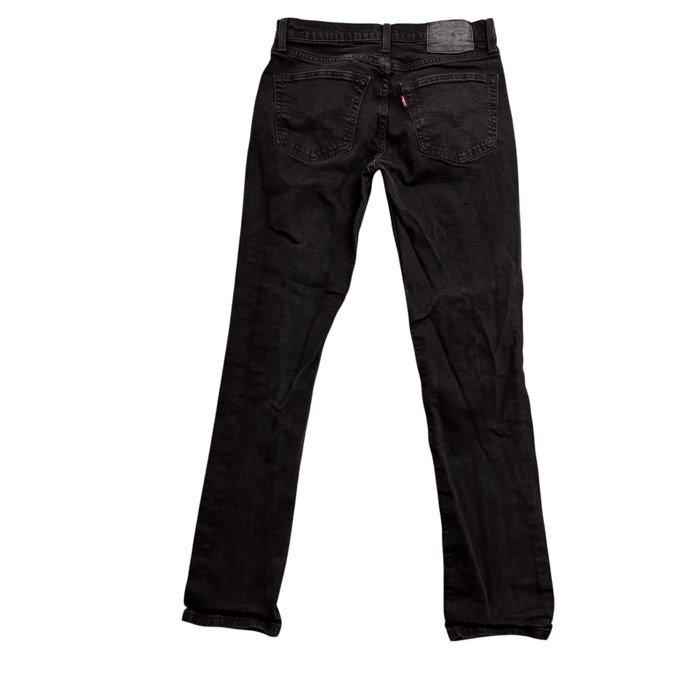 Levis 511 Jeans W30 L31 Mens Black Slim Fit Stretch Denim (E)