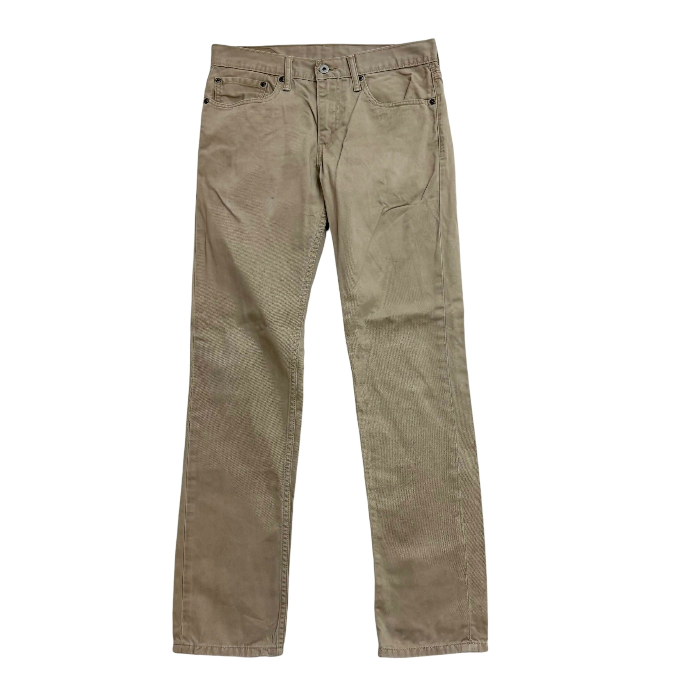 Levis 511 Trousers W31 L32 Mens Beige Slim Fit Cotton Pants