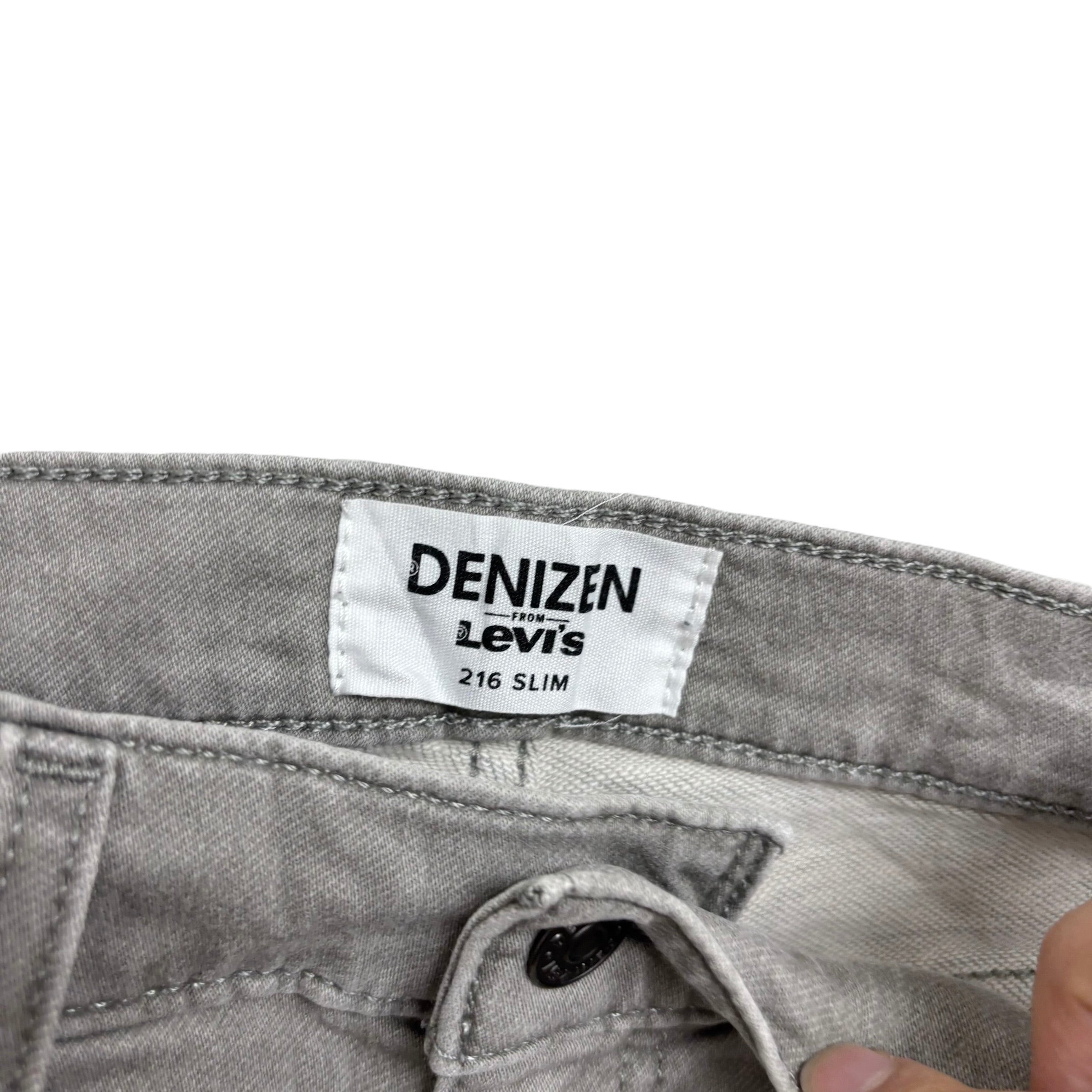 Levis Denizen Jeans W30 L32 Mens Grey Slim Fit Stretch Denim