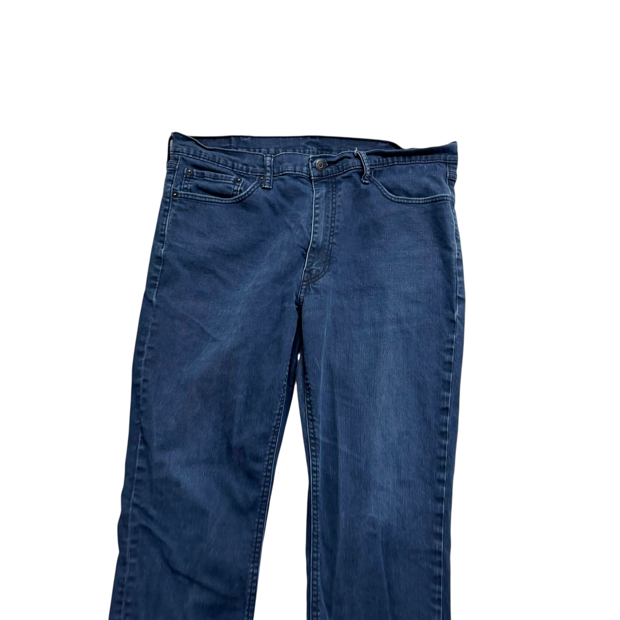 Levis 541 Jeans W38 L28 Mens Navy Blue Athletic Tapered Fit Stretch Denim (E)