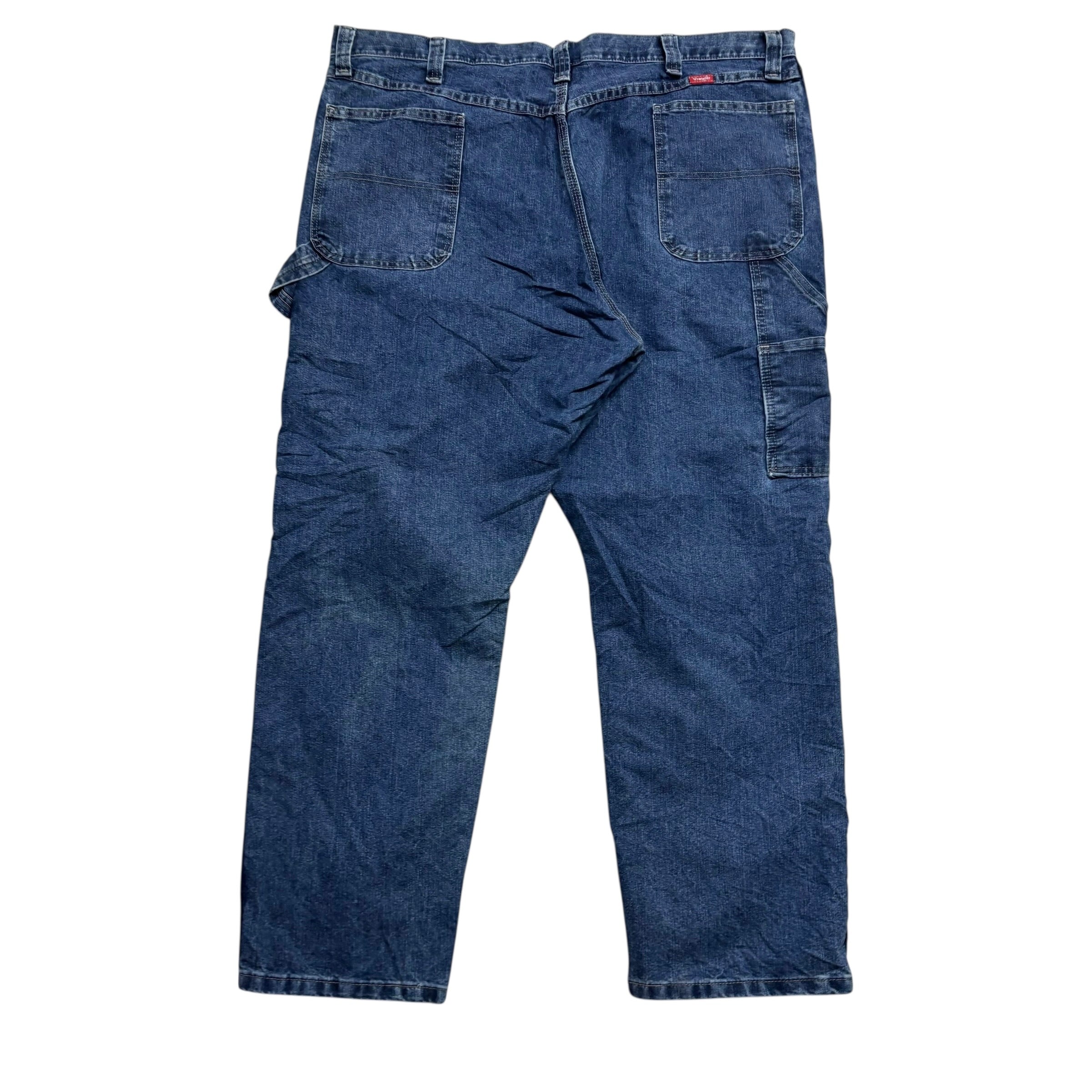 Wrangler Carpenter Jeans W44 L30 Mens Mid Blue Relaxed Straight Fit Denim