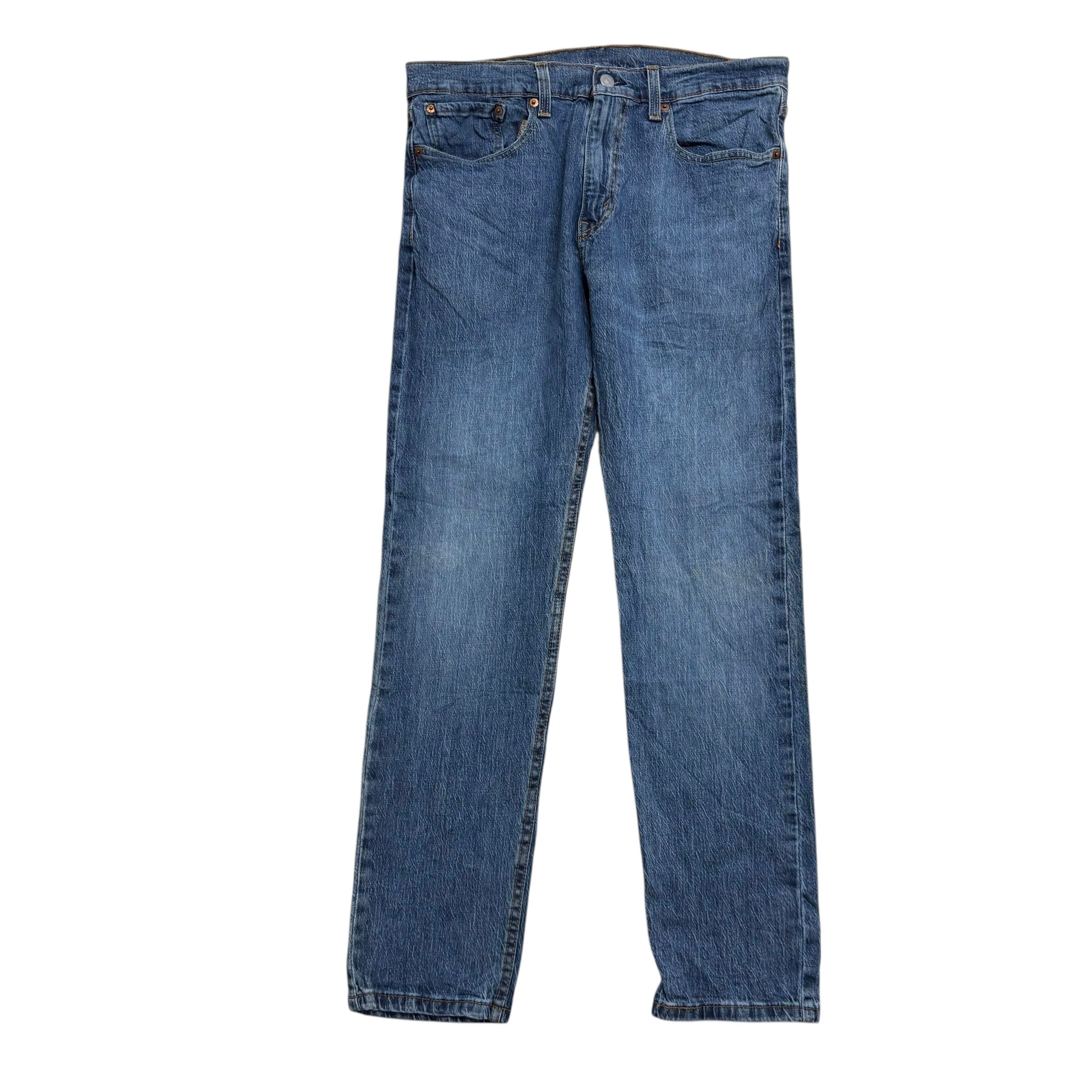 Levis 502 Jeans W32 L30 Mens Mid Blue Regular Tapered Fit Stretch Denim