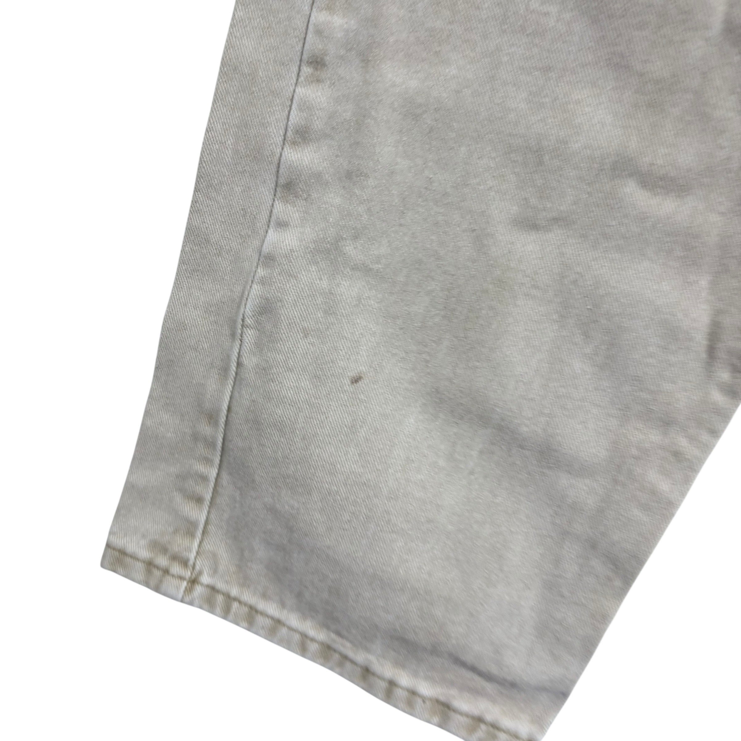 Lee Jeans W38 L30 Mens Regular Straight Fit Cream Tan Vintage USA Made Denim