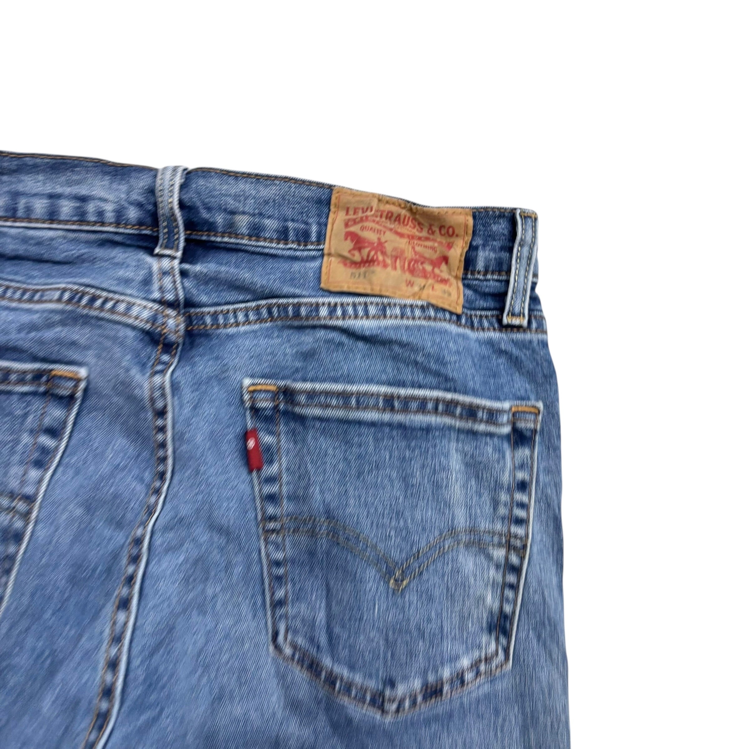Levis 511 Jeans W30 L32 Mens Mid Blue Slim Fit Stretch Denim (E)
