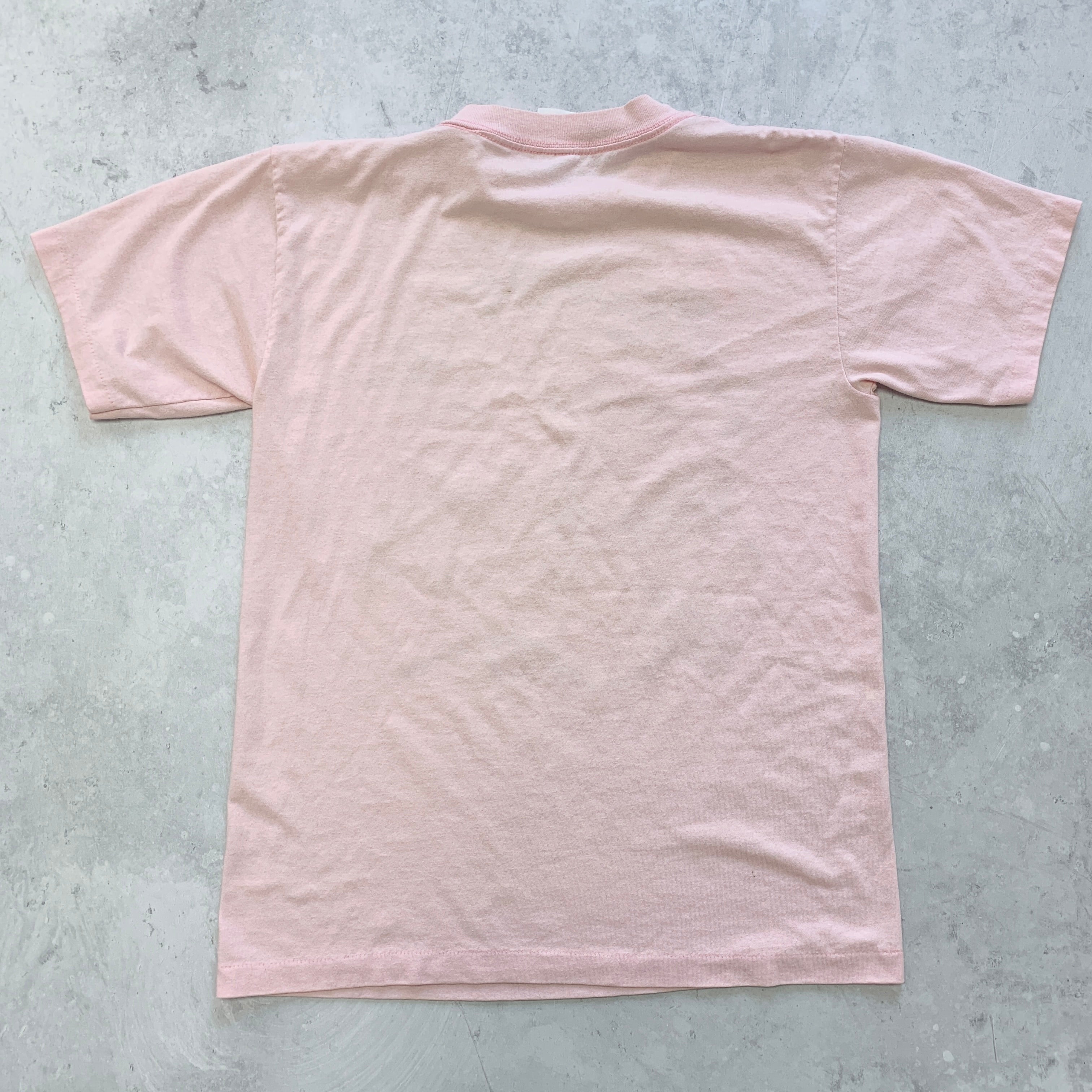 Vintage T Shirt Mens Small Pink Single Stitch Graphic Print 90s Cats USA