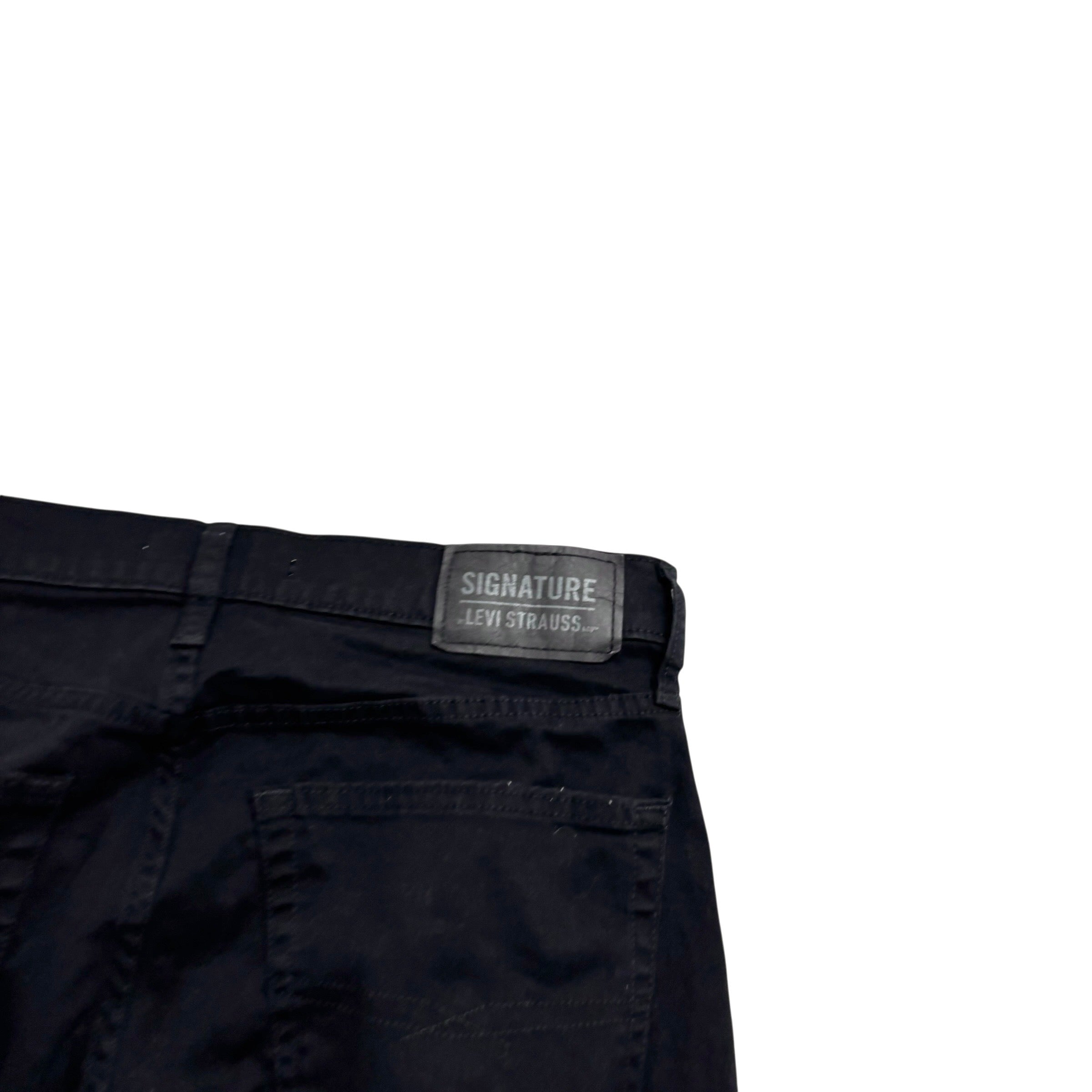 Levis Signature Trousers W32 L30 Mens Black Athletic Tapered Stretch (E)