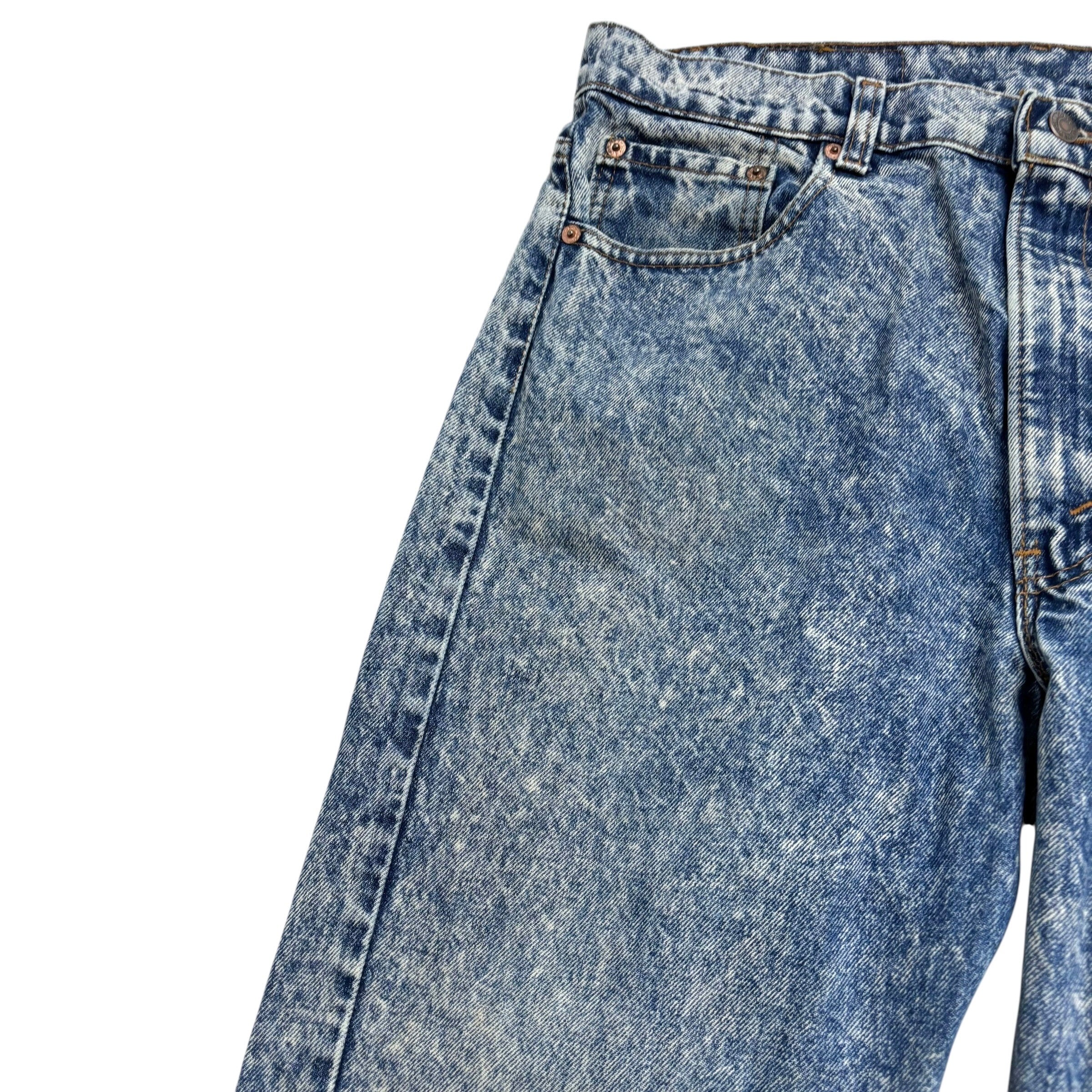 Levis 505 Jeans W35 L28 Mens Mid Blue Regular Straight Fit Vintage 80s USA Made