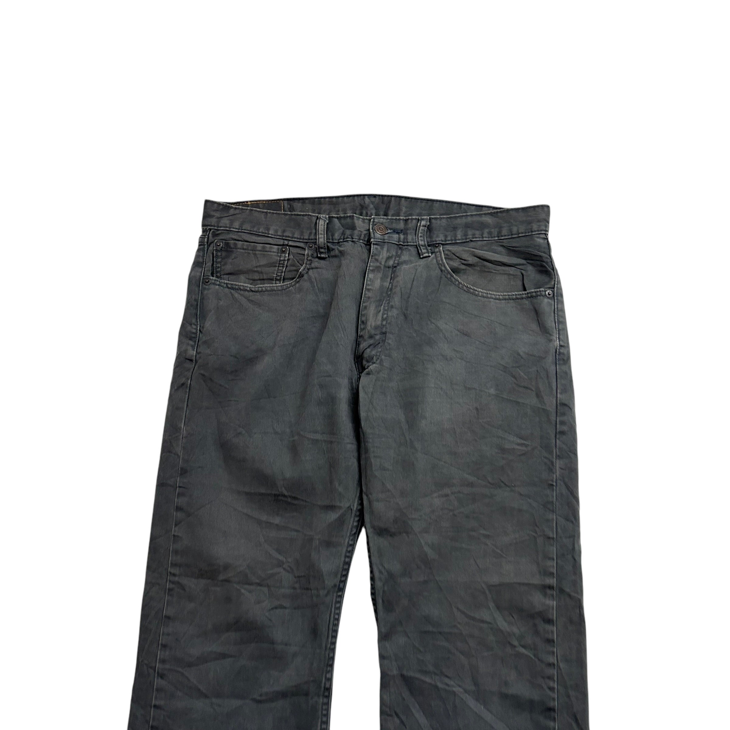 Levis 505 Trousers W36 L30 Mens Grey Regular Straight Fit Cotton Pants